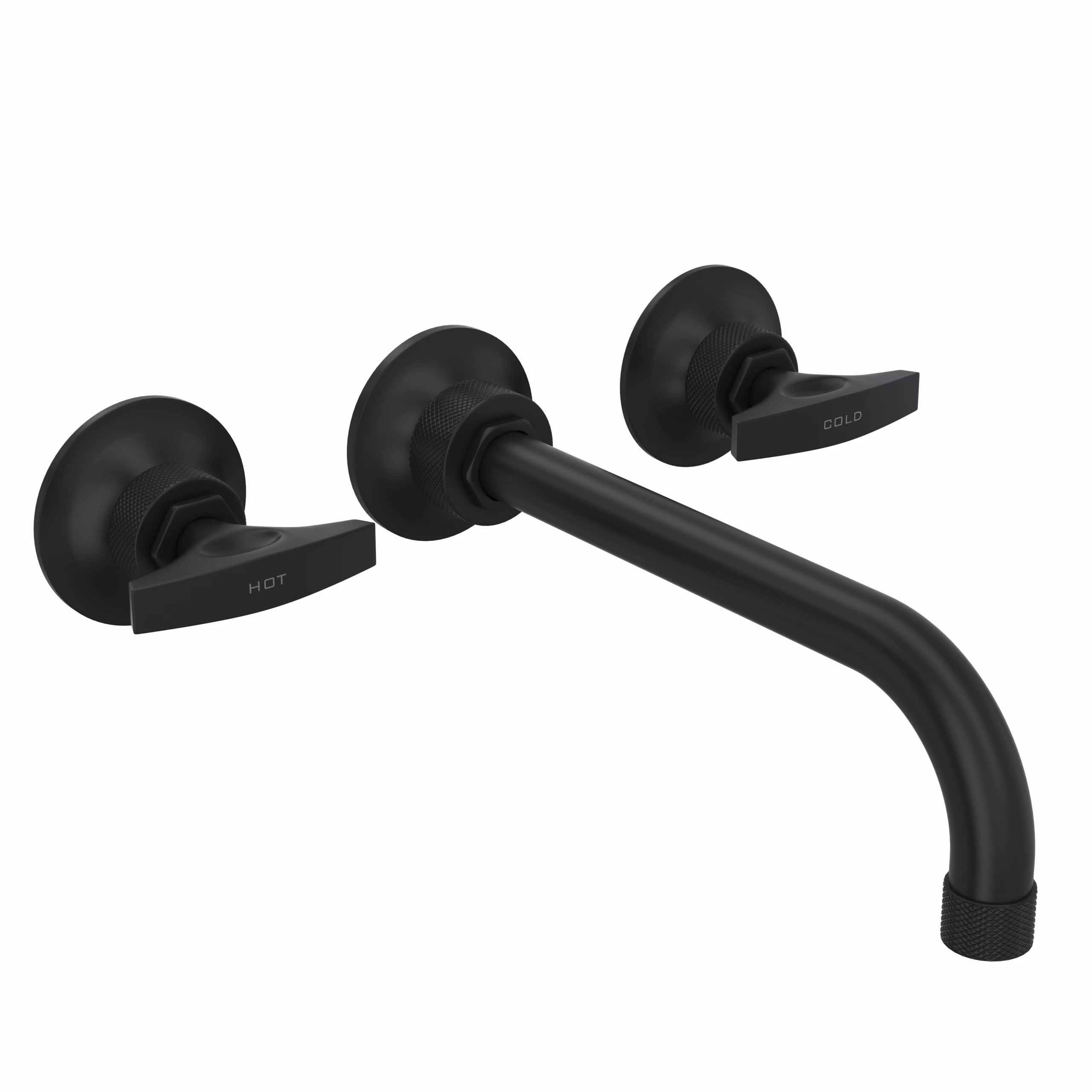 ROHL | Matte Black Graceline® Wall Mount Tub Filler Trim