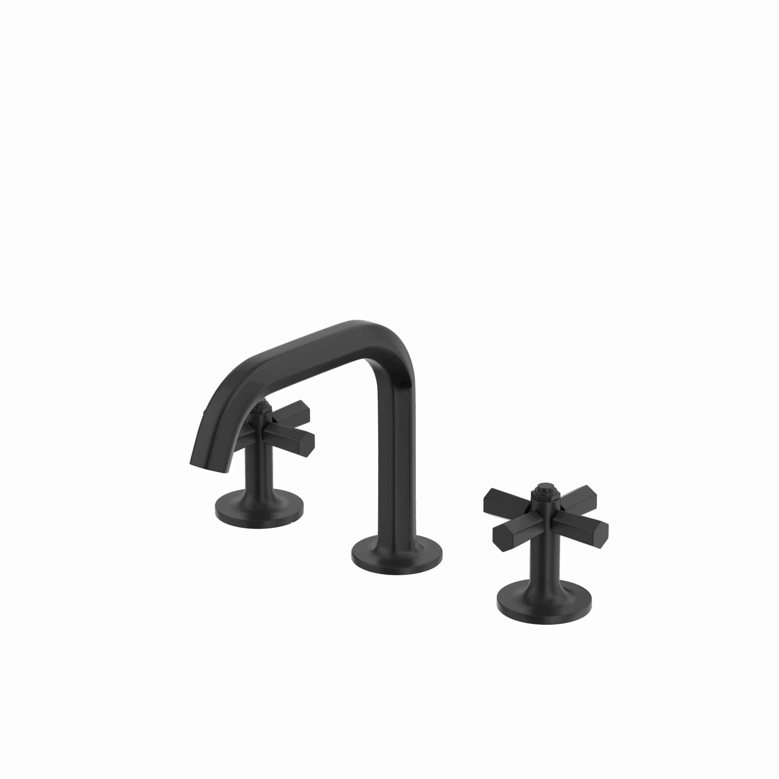 ROHL | Matte Black Modelle™ Widespread Lavatory Faucet With U-Spout