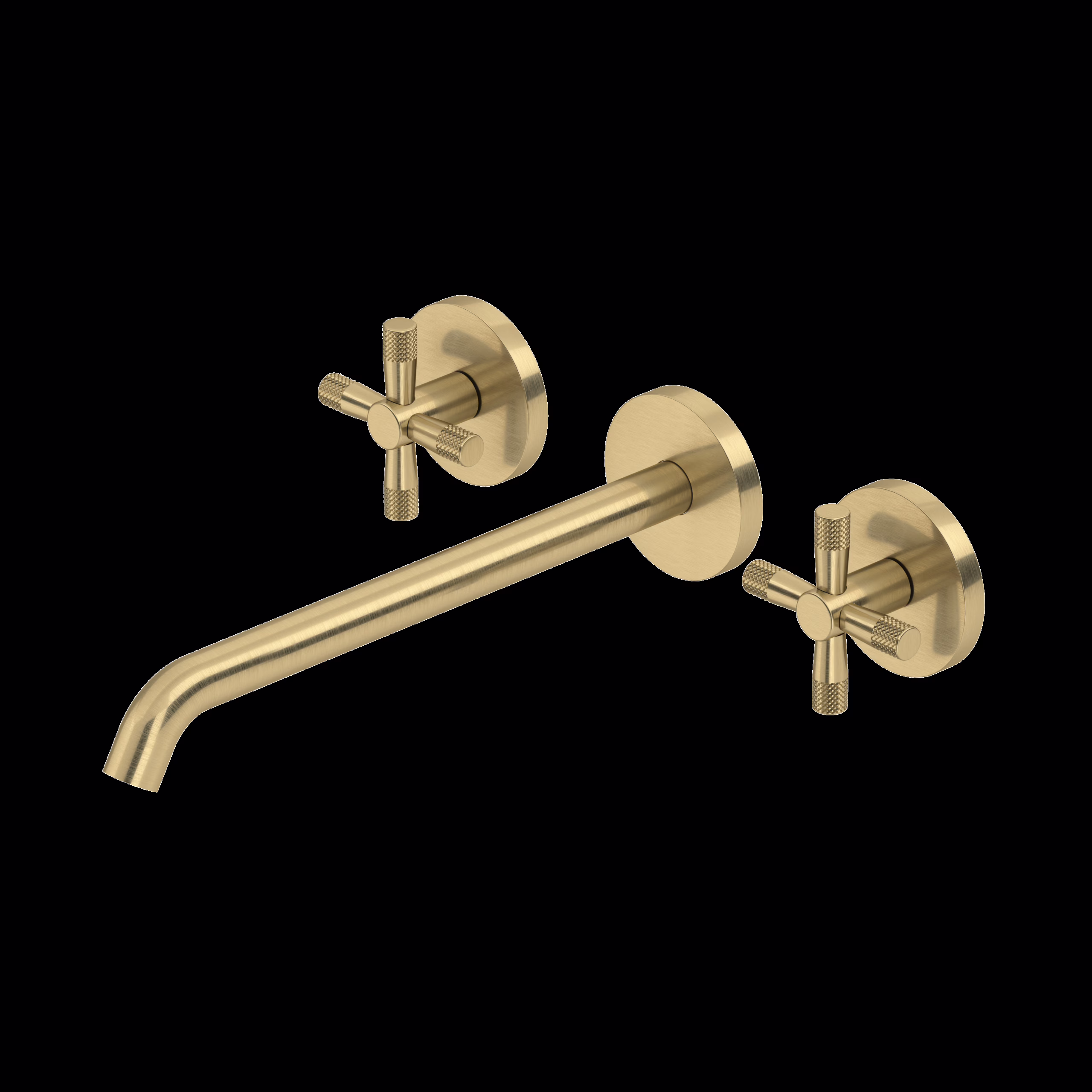 ROHL | Antique Gold Amahle™ Wall Mount Tub Filler Trim With C-Spout