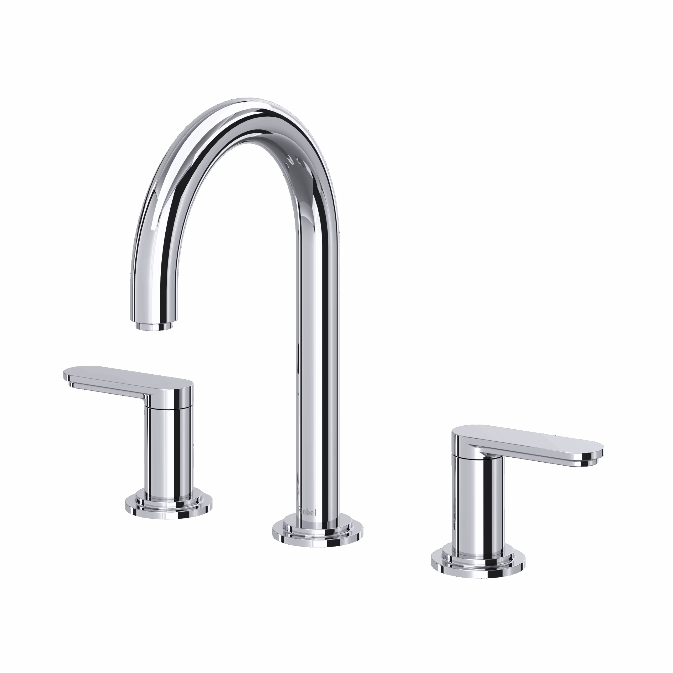 RIOBEL | Chrome Arca™ Widespread Lavatory Faucet With C-Spout