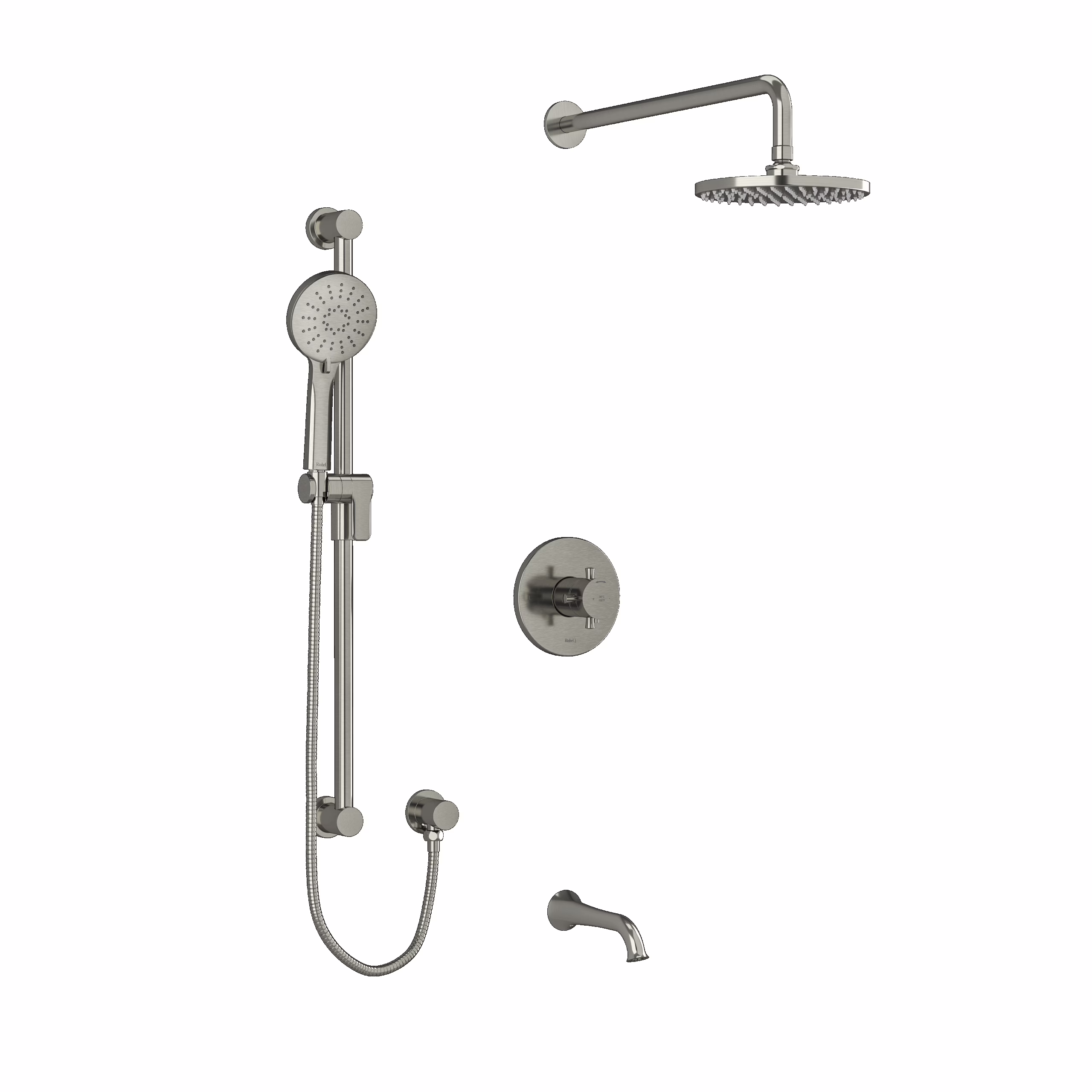 RIOBEL | Brushed Nickel Shower Kit 1345 Trim