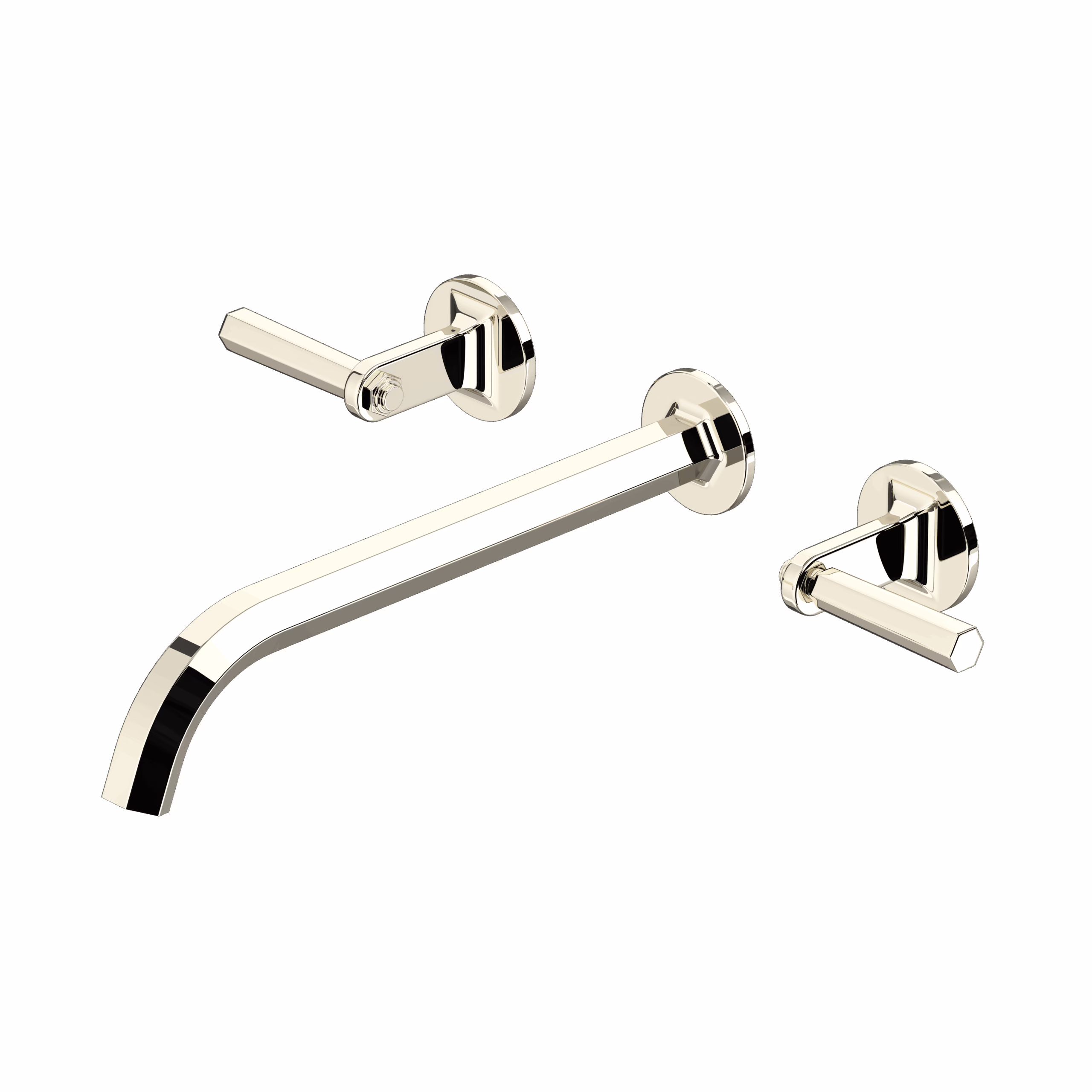 ROHL | Polished Nickel Modelle™ Wall Mount Tub Filler Trim With C-Spout