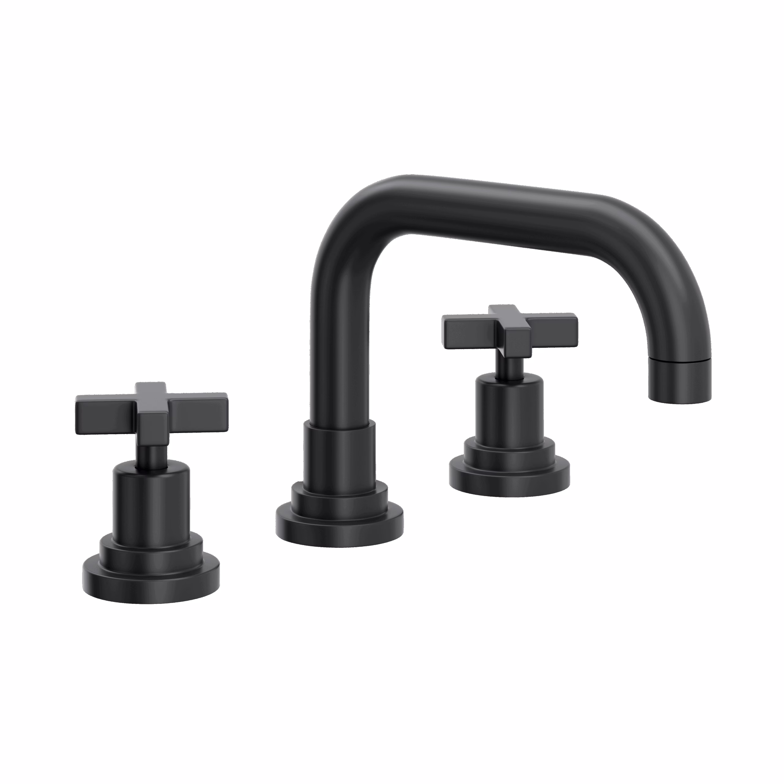 ROHL | Matte Black Lombardia® Widespread Lavatory Faucet With U-Spout