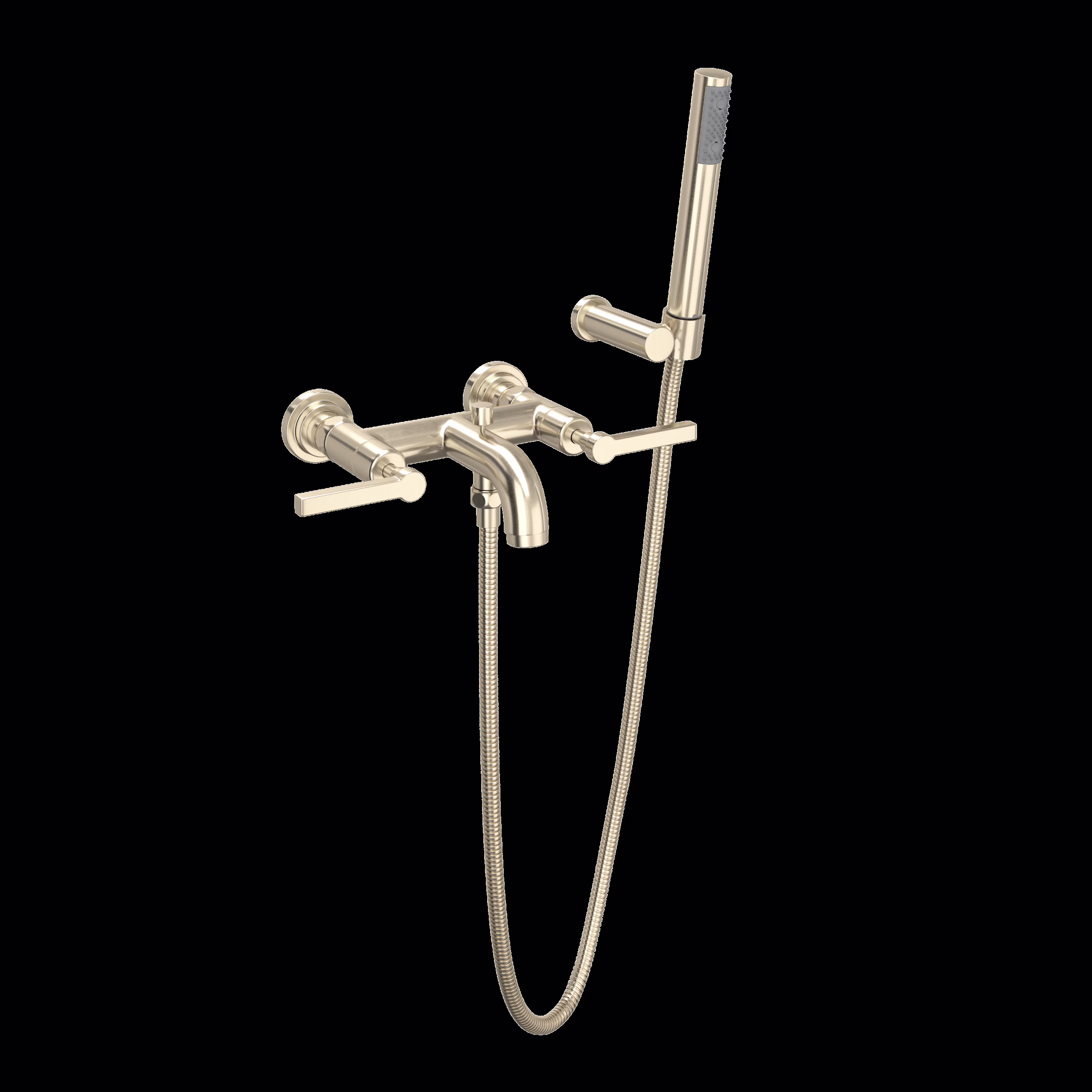 ROHL | Satin Nickel Lombardia® Exposed Wall Mount Tub Filler