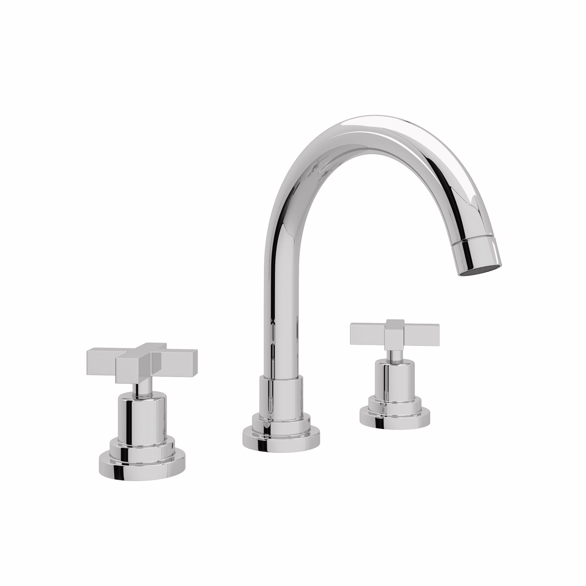 ROHL | Polished Chrome Lombardia® Widespread Lavatory Faucet With C-Spout