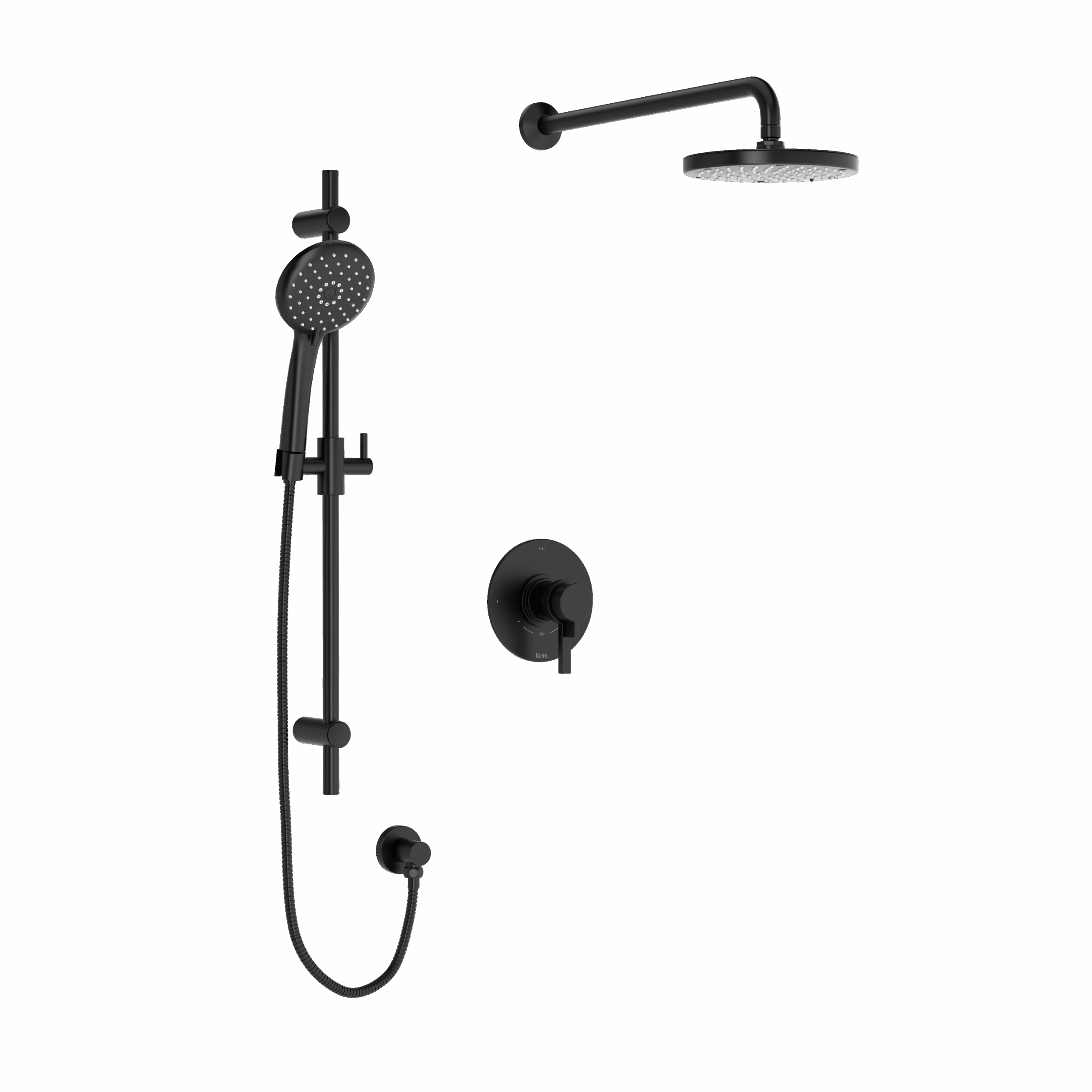 ROHL | Matte Black Shower Kit 323 Trim