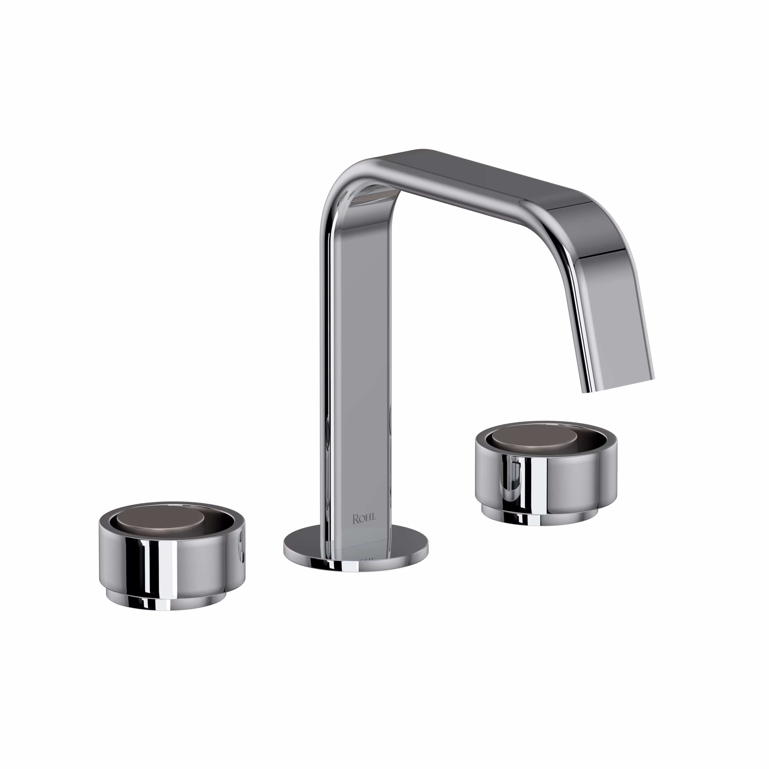 ROHL | Polished Chrome/Satin Nickel Eclissi™ Widespread Lavatory Faucet With U-Spout