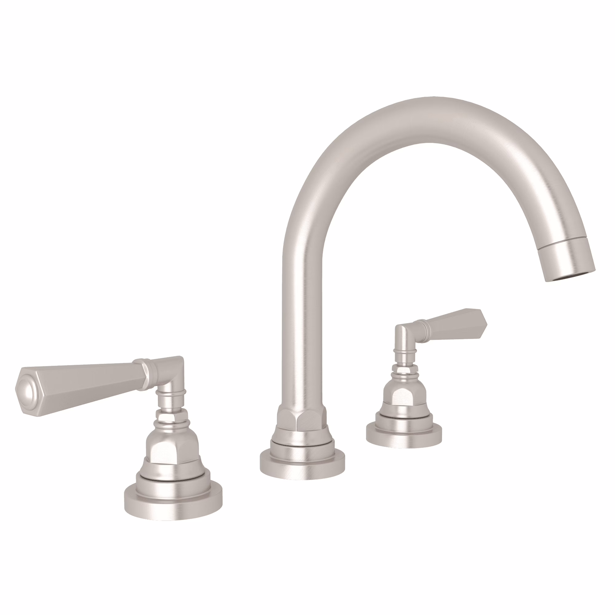 ROHL | Satin Nickel San Giovanni™ Widespread Lavatory Faucet With C-Spout