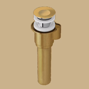 Victoria + Albert | Unlacquered Brass IntelliDrain™ Push Drain for Victoria + Albert® Bathtubs Without an Overflow Hole