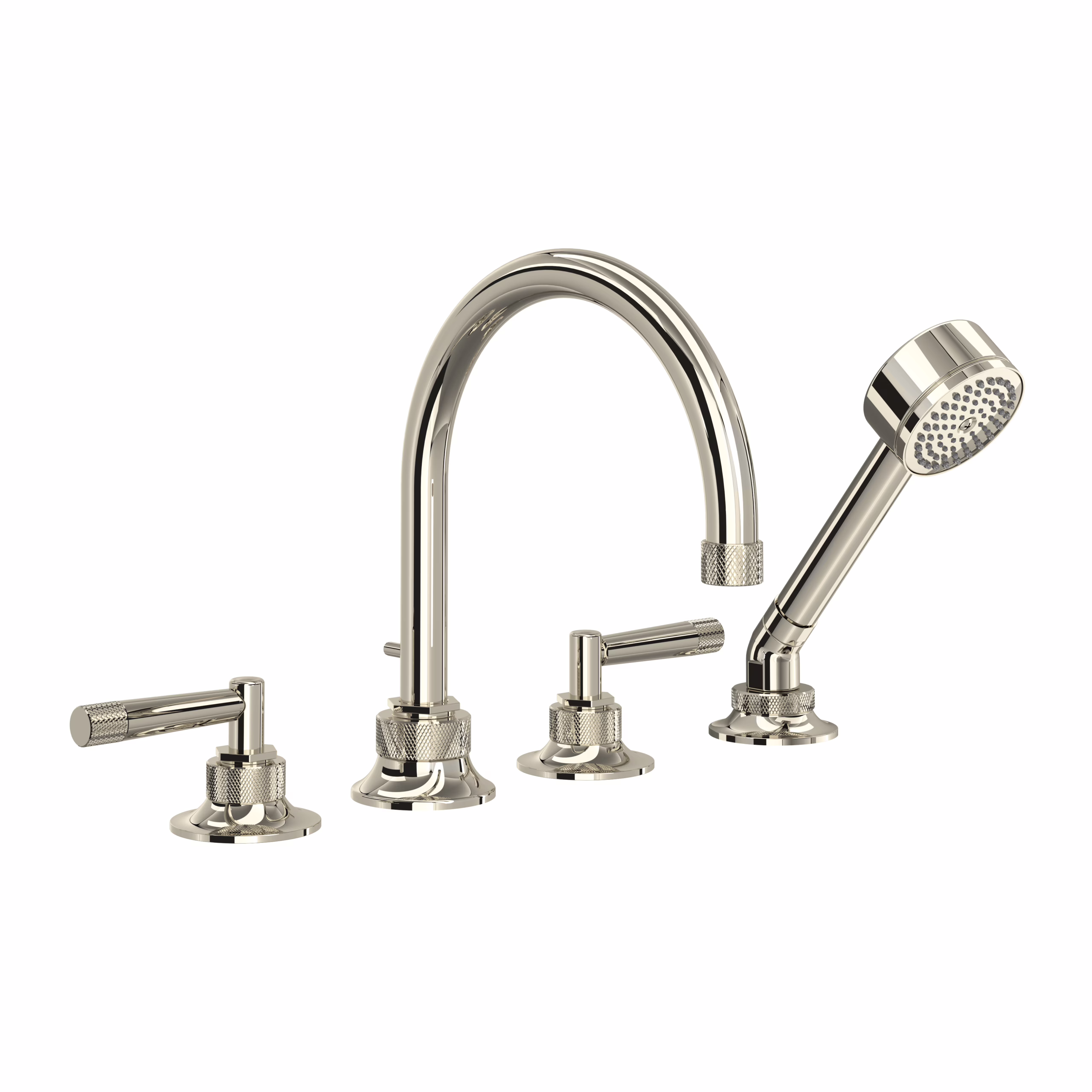 ROHL | Polished Nickel Graceline® 4-Hole Deck Mount Tub Filler