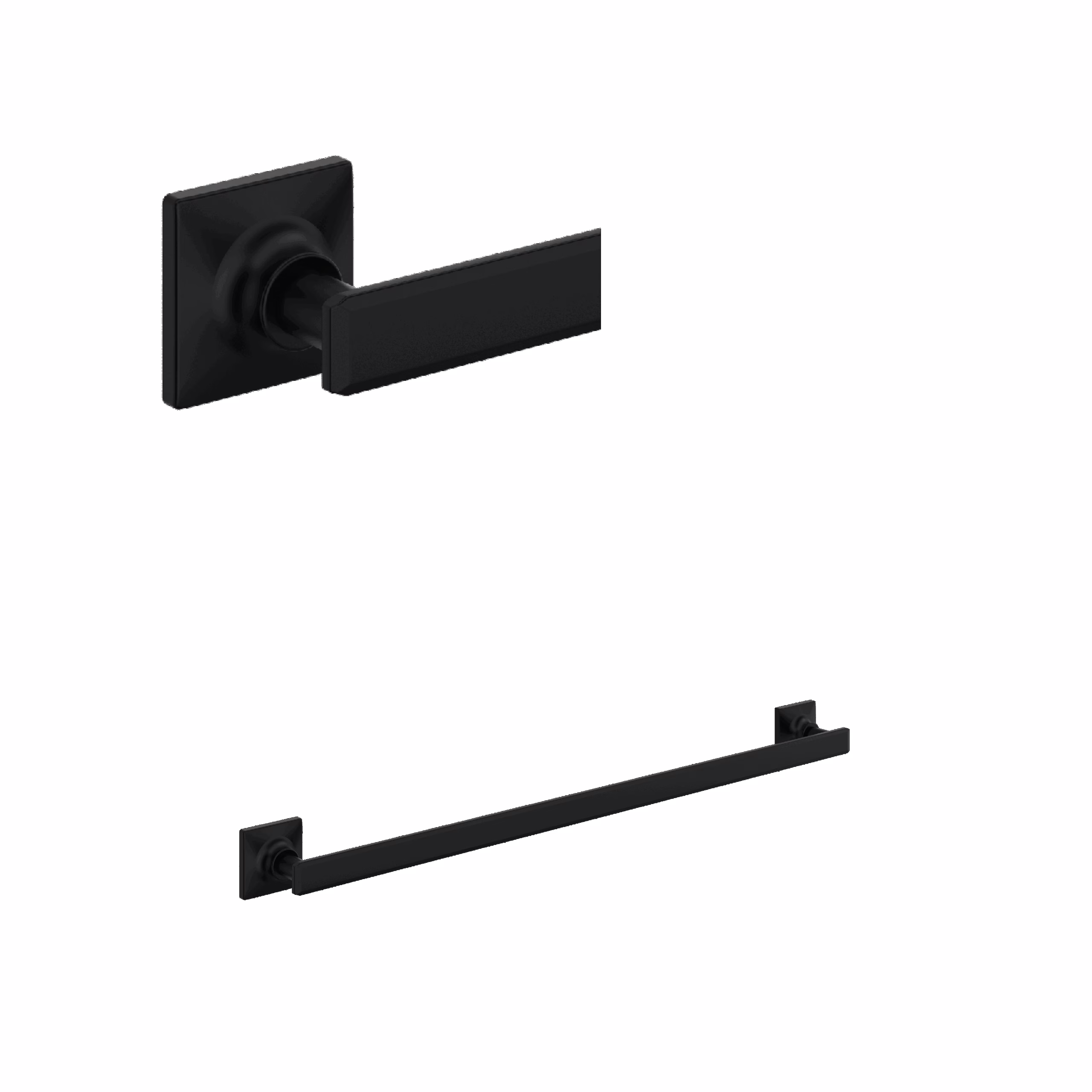 ROHL | Matte Black Apothecary™ 24" Towel Bar