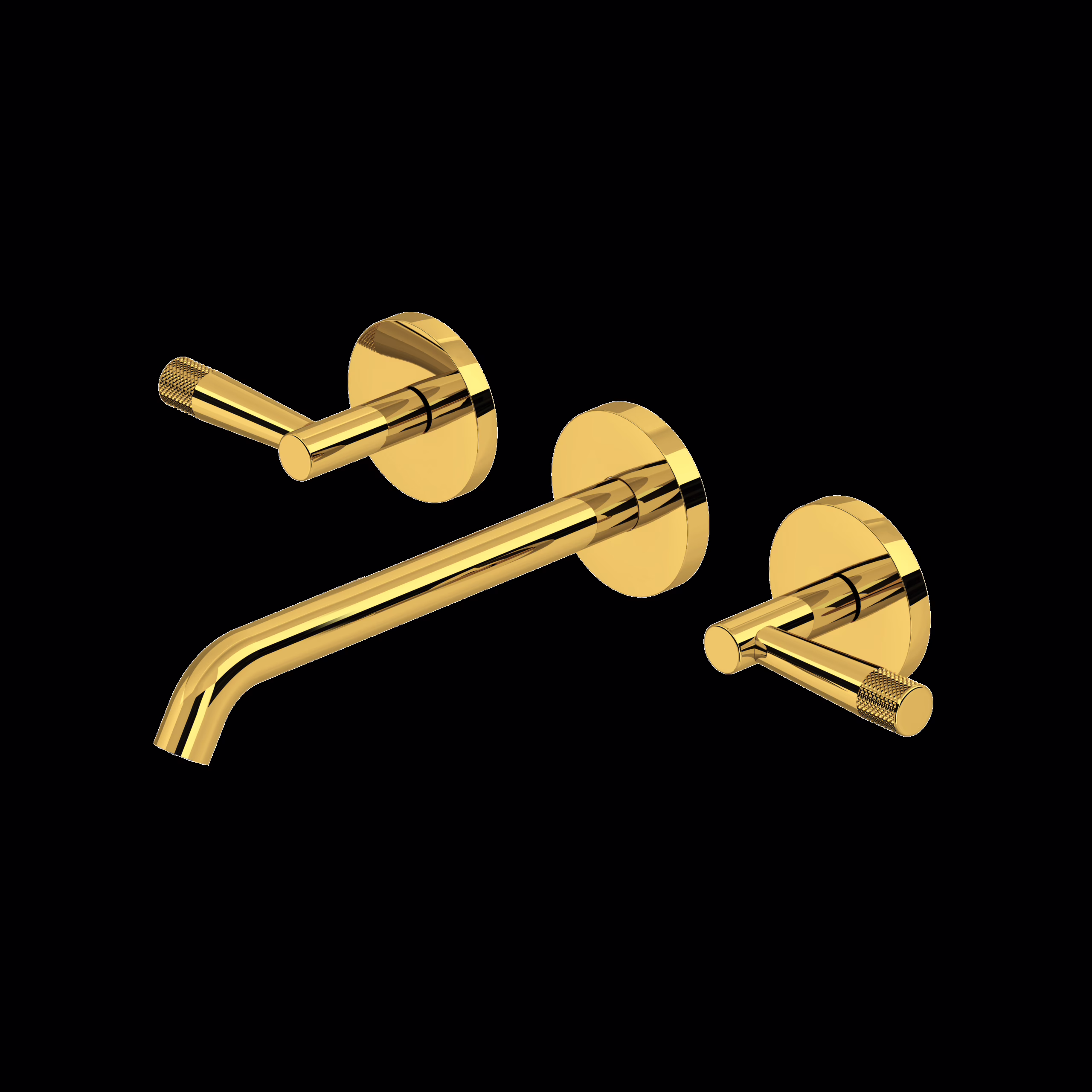 ROHL | Unlacquered Brass Amahle™ Wall Mount Lavatory Faucet Trim