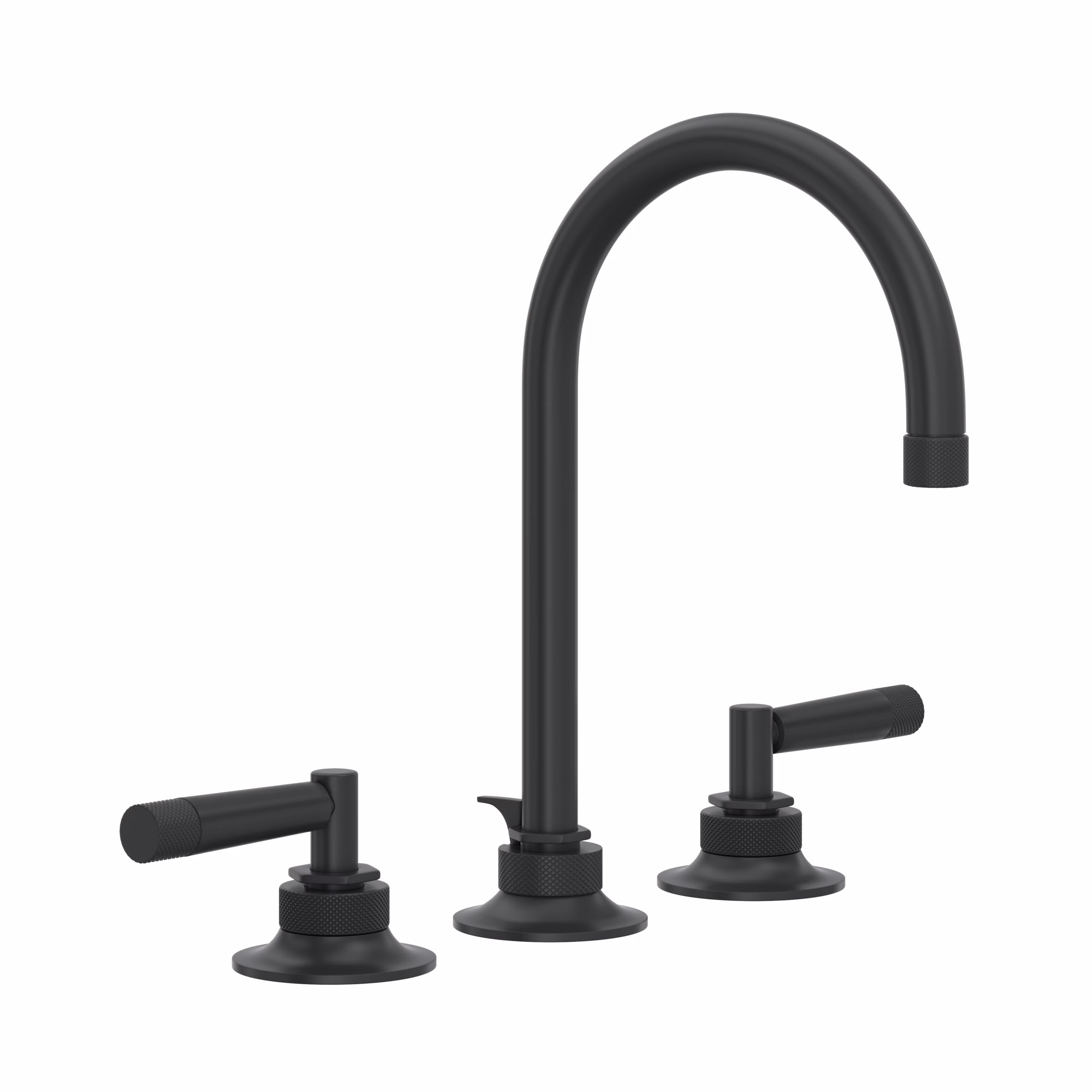 ROHL | Matte Black Graceline® Widespread Lavatory Faucet With C-Spout