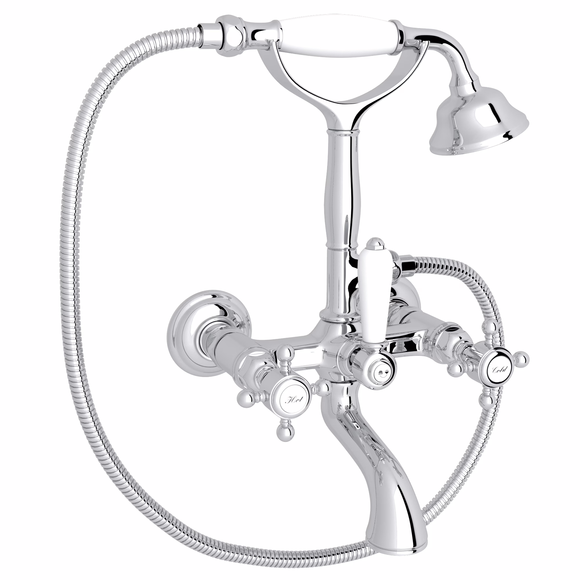 ROHL | Polished Chrome Exposed Wall Mount Tub Filler