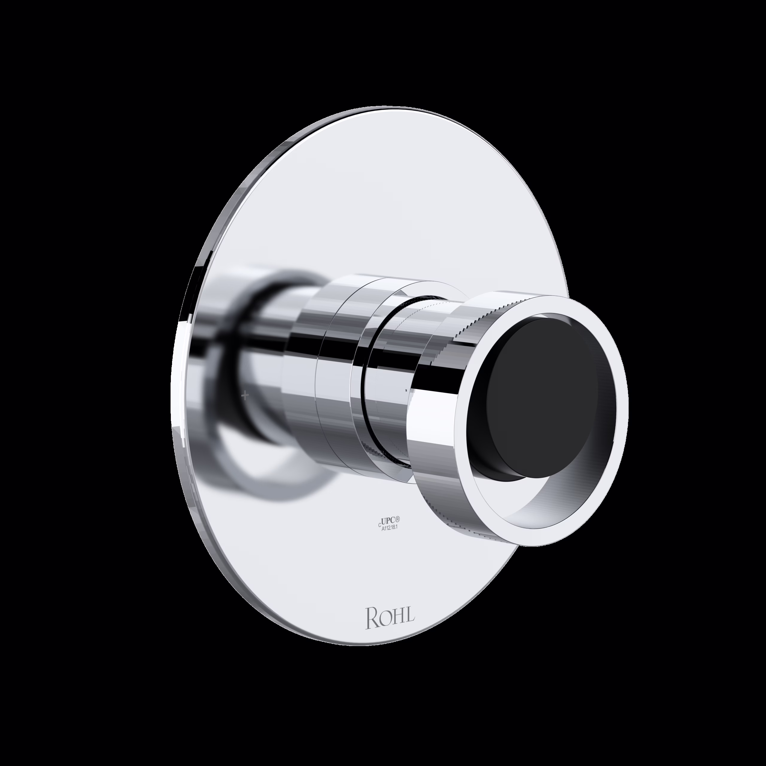 ROHL | Polished Chrome/Matte Black Eclissi™ 1/2" Pressure Balance Trim