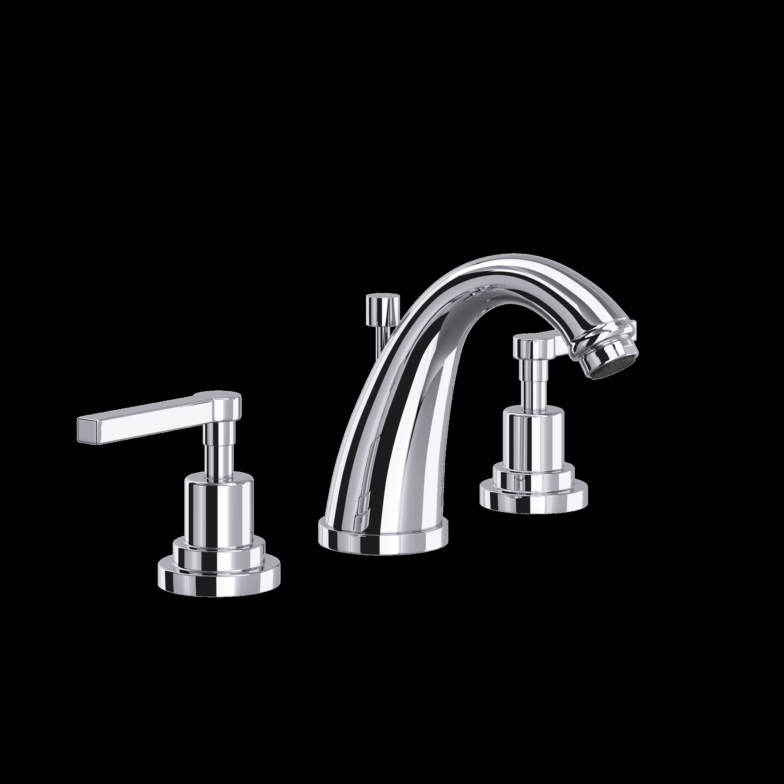 ROHL | Polished Chrome Lombardia® Widespread Lavatory Faucet With C-Spout