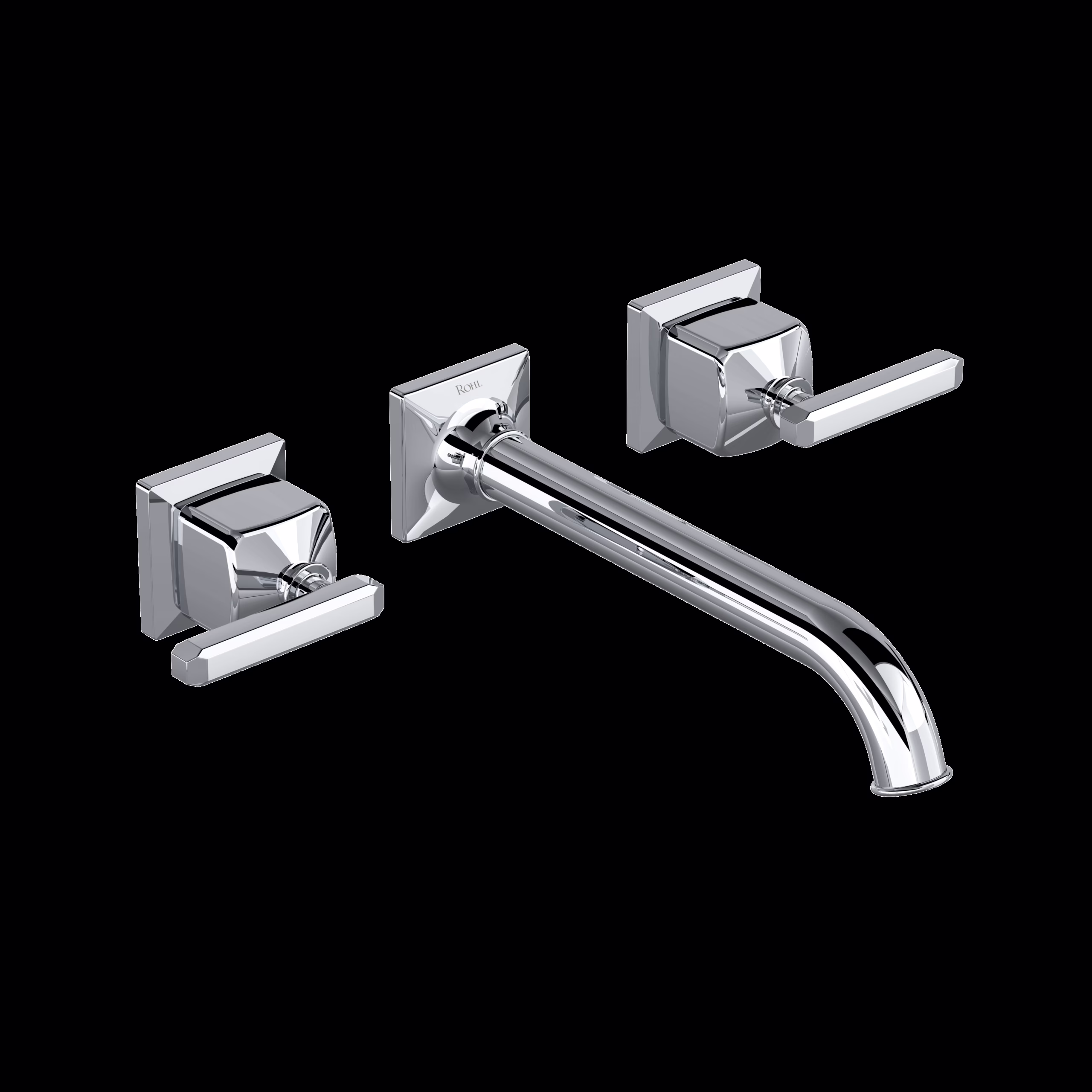 ROHL | Polished Chrome Apothecary™ Wall Mount Lavatory Faucet Trim