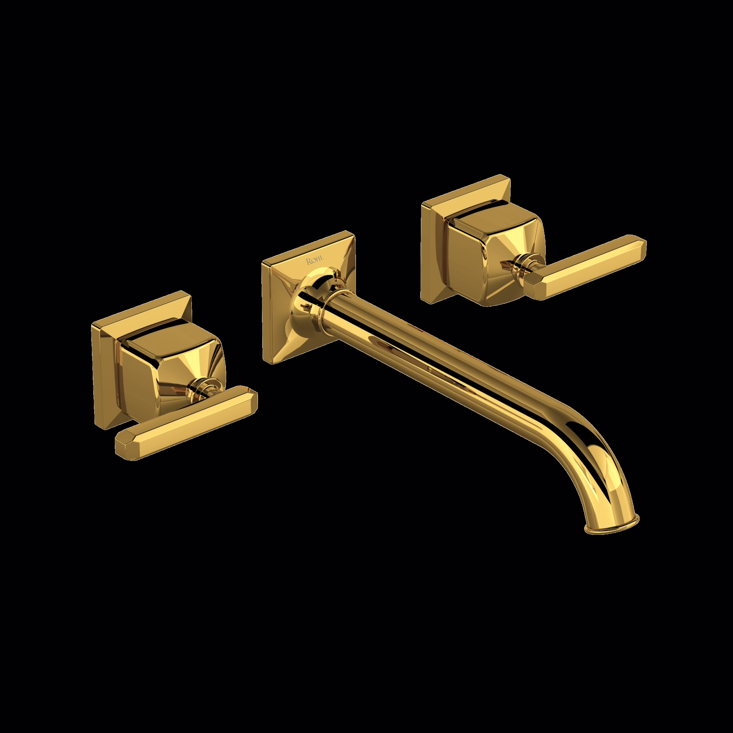 ROHL | Unlacquered Brass Apothecary™ Wall Mount Lavatory Faucet Trim