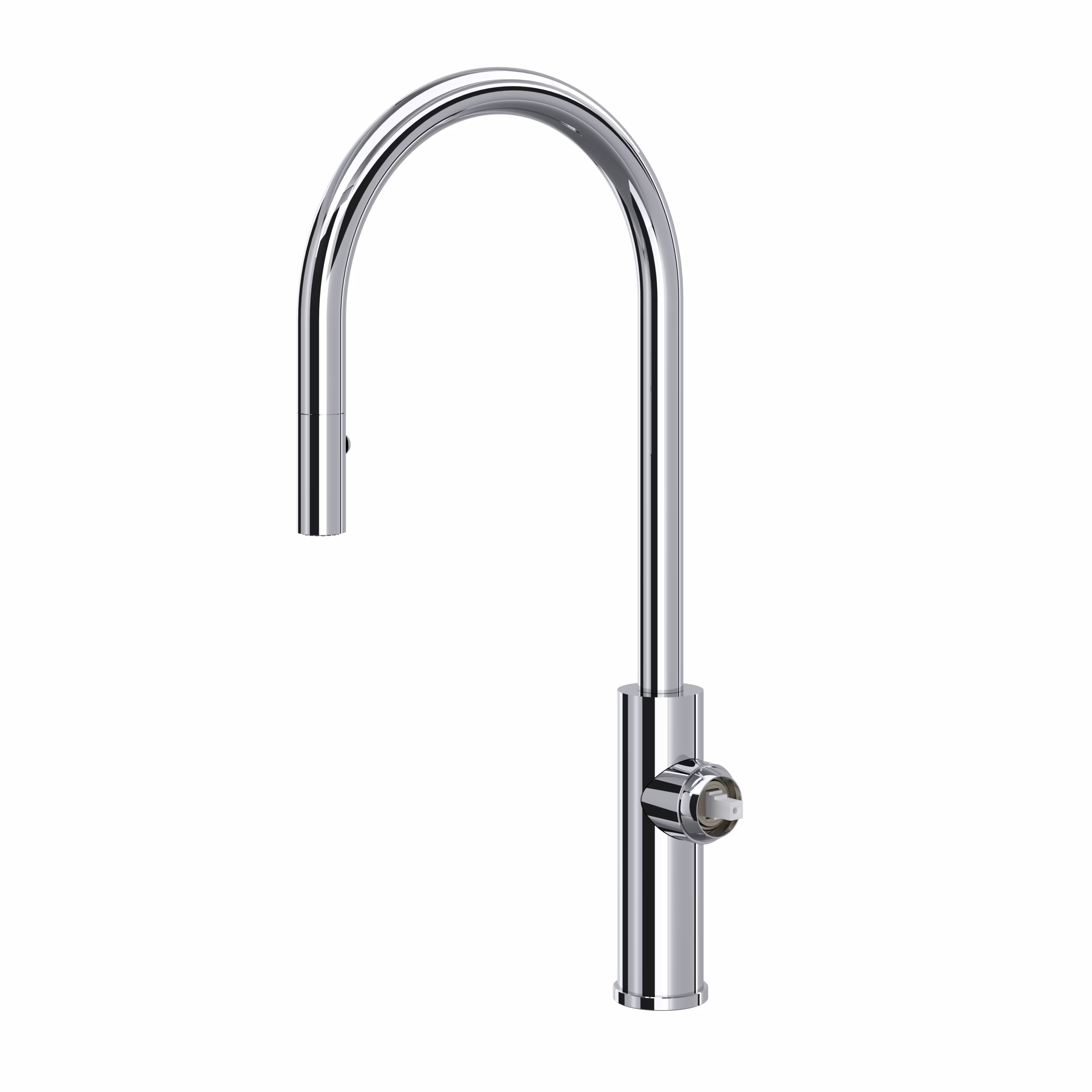 ROHL | Polished Chrome Eclissi™ Pull-Down Kitchen Faucet With C-Spout - Less Handle