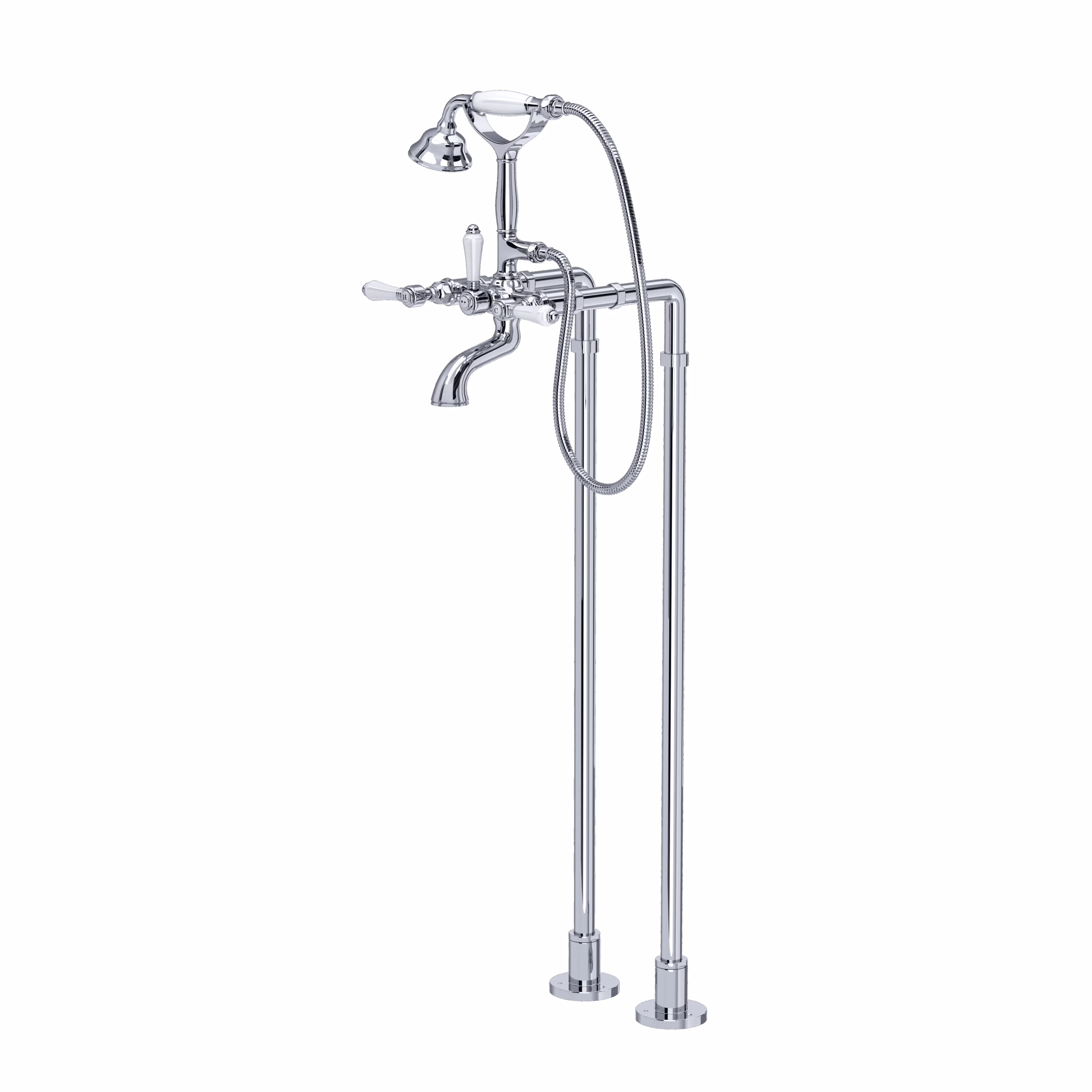 ROHL | Polished Chrome Floor Mount Tub Filler