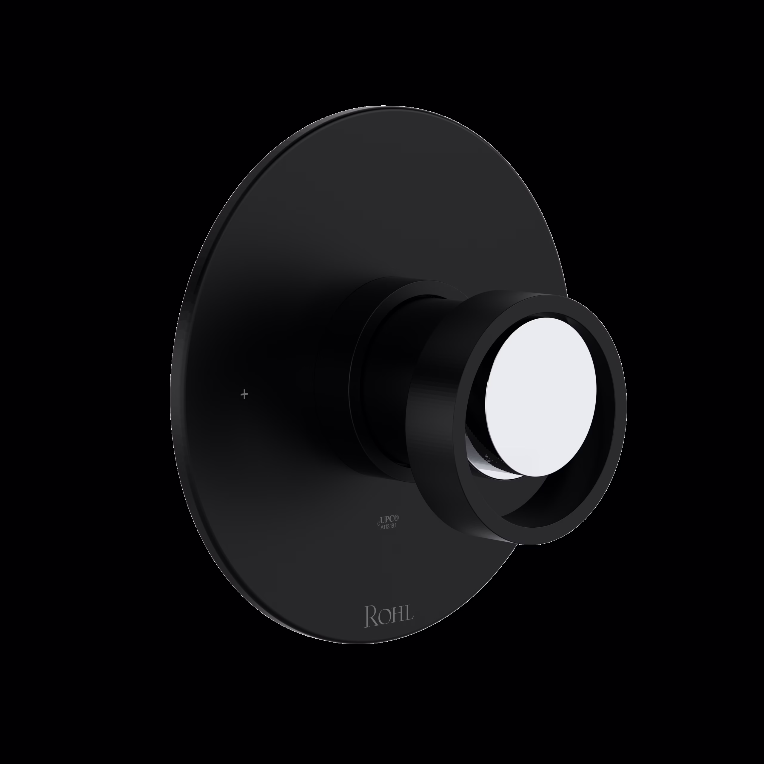 ROHL | Matte Black/Polished Chrome Eclissi™ 1/2" Pressure Balance Trim