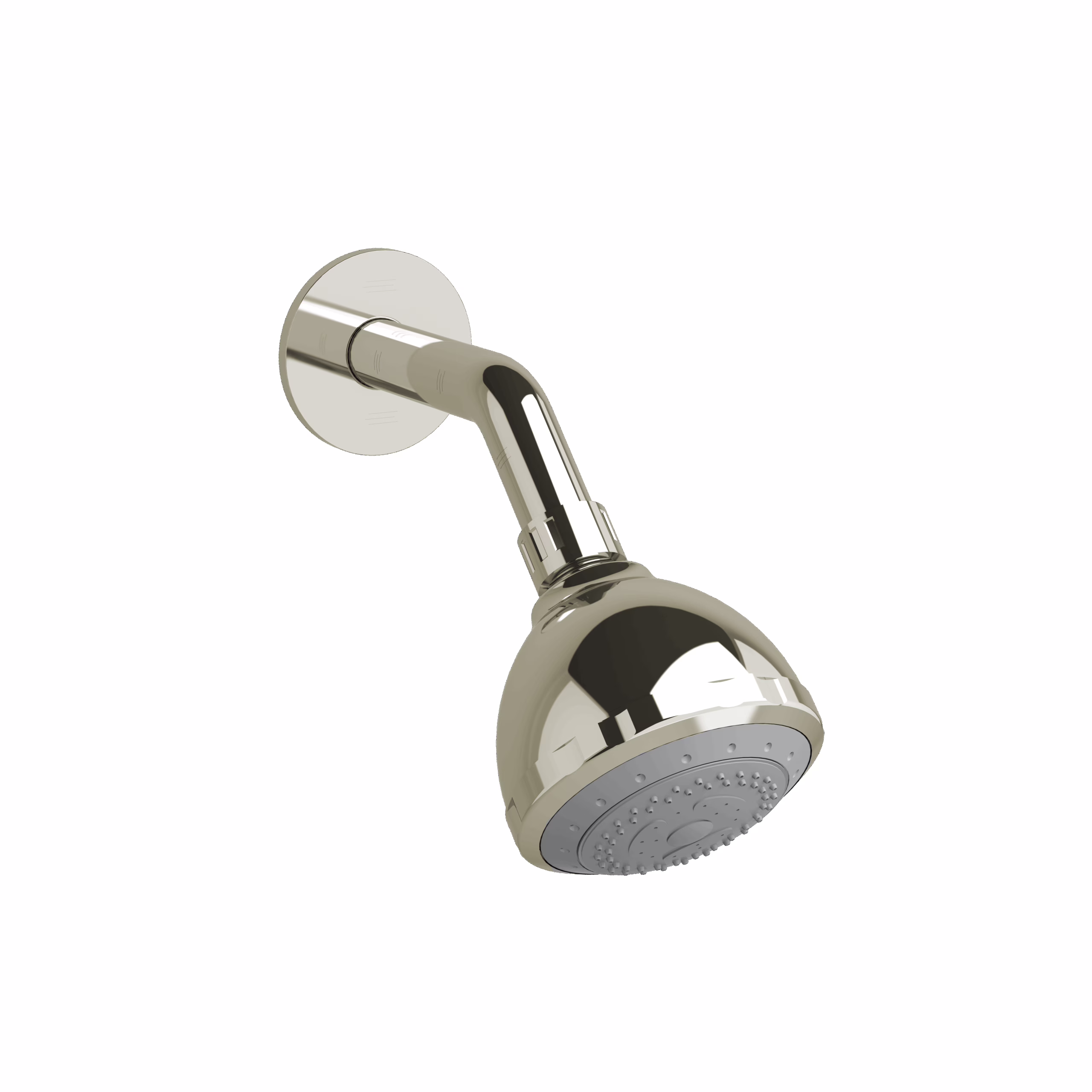 RIOBEL | Polished Nickel 4" 3-Function Showerhead With Arm