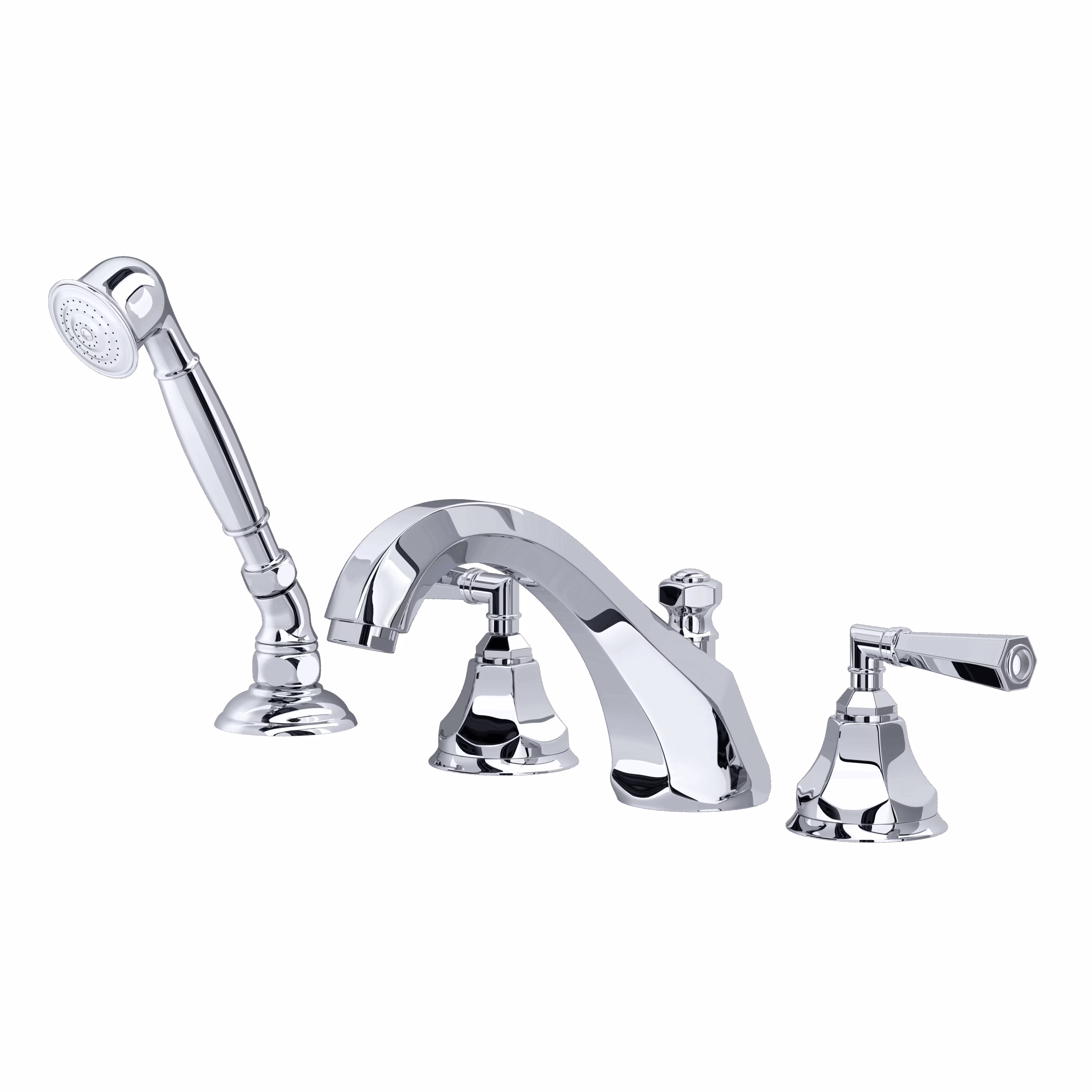 ROHL | Polished Chrome Palladian® 4-Hole Deck Mount Tub Filler