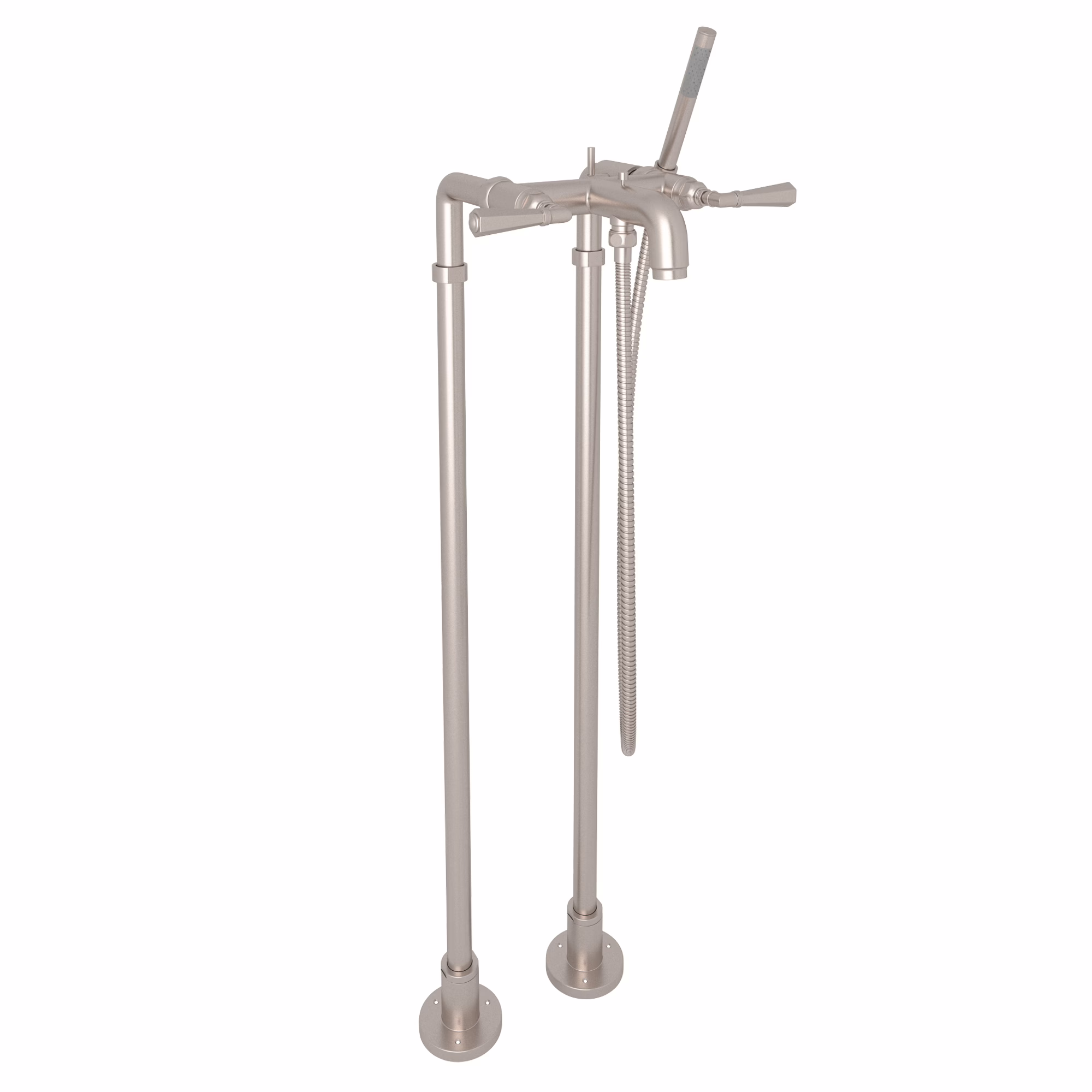 ROHL | Satin Nickel San Giovanni™ Floor Mount Tub Filler