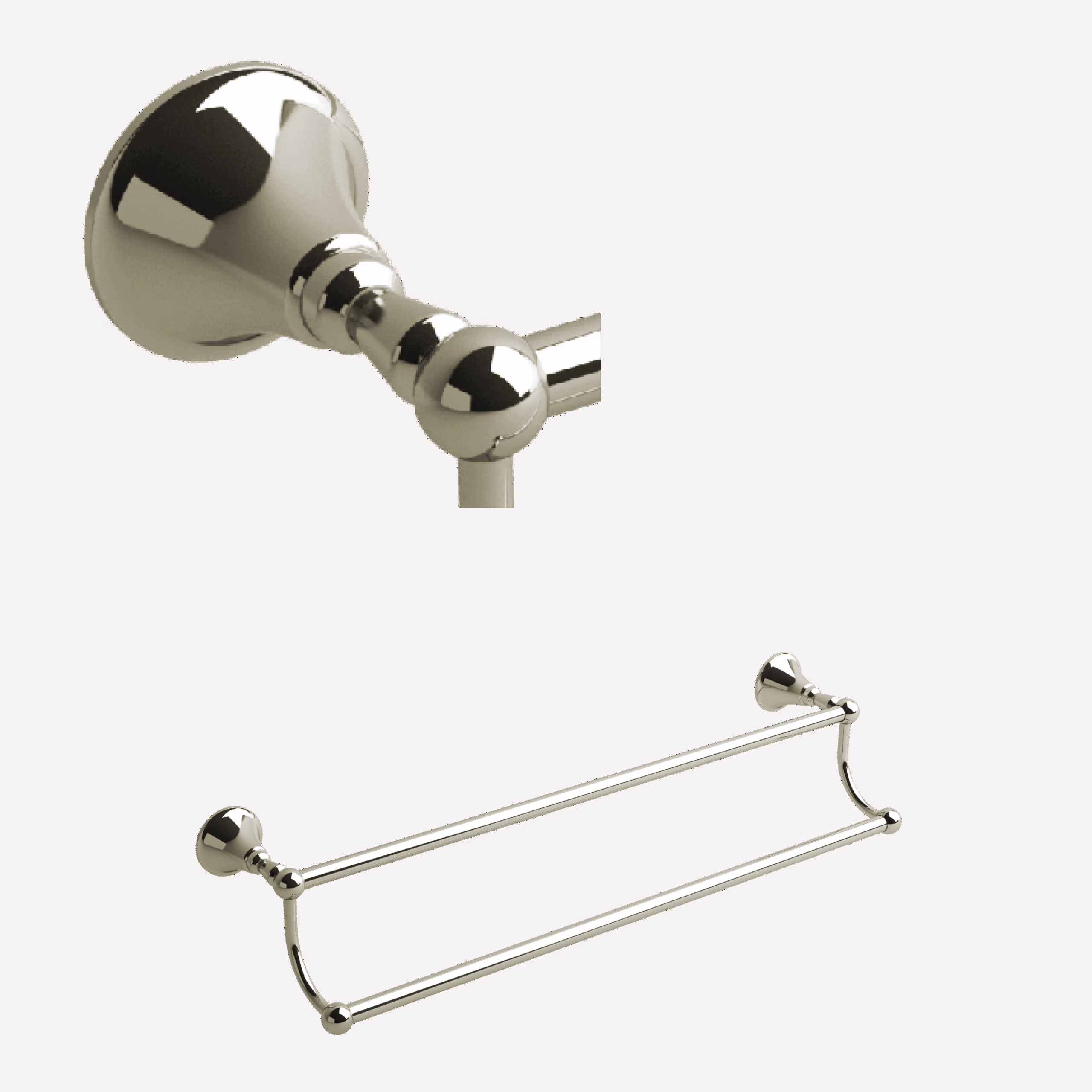 RIOBEL | Polished Nickel Momenti™ Double 24" Towel Bar
