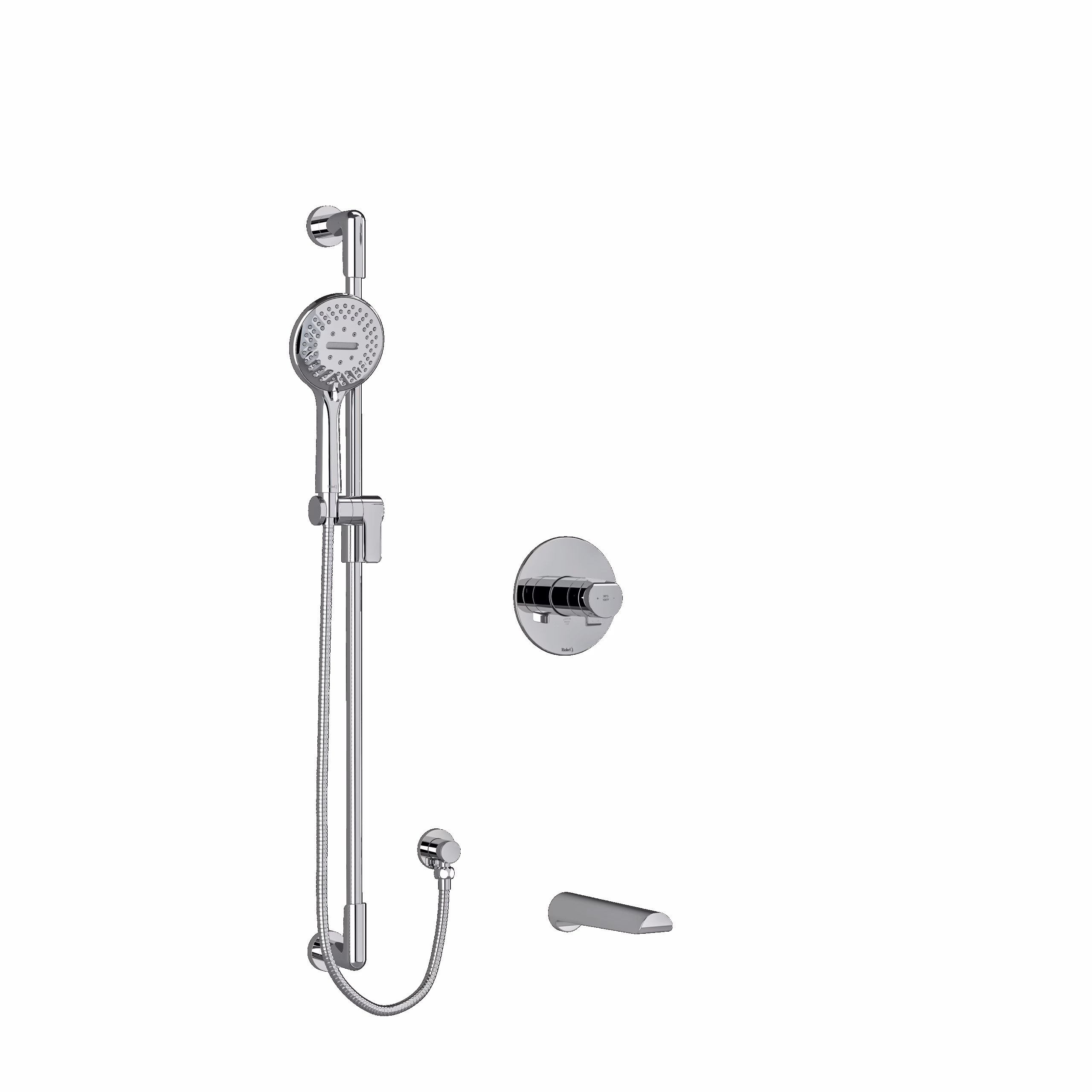 RIOBEL | Chrome Shower Kit 1244 Trim