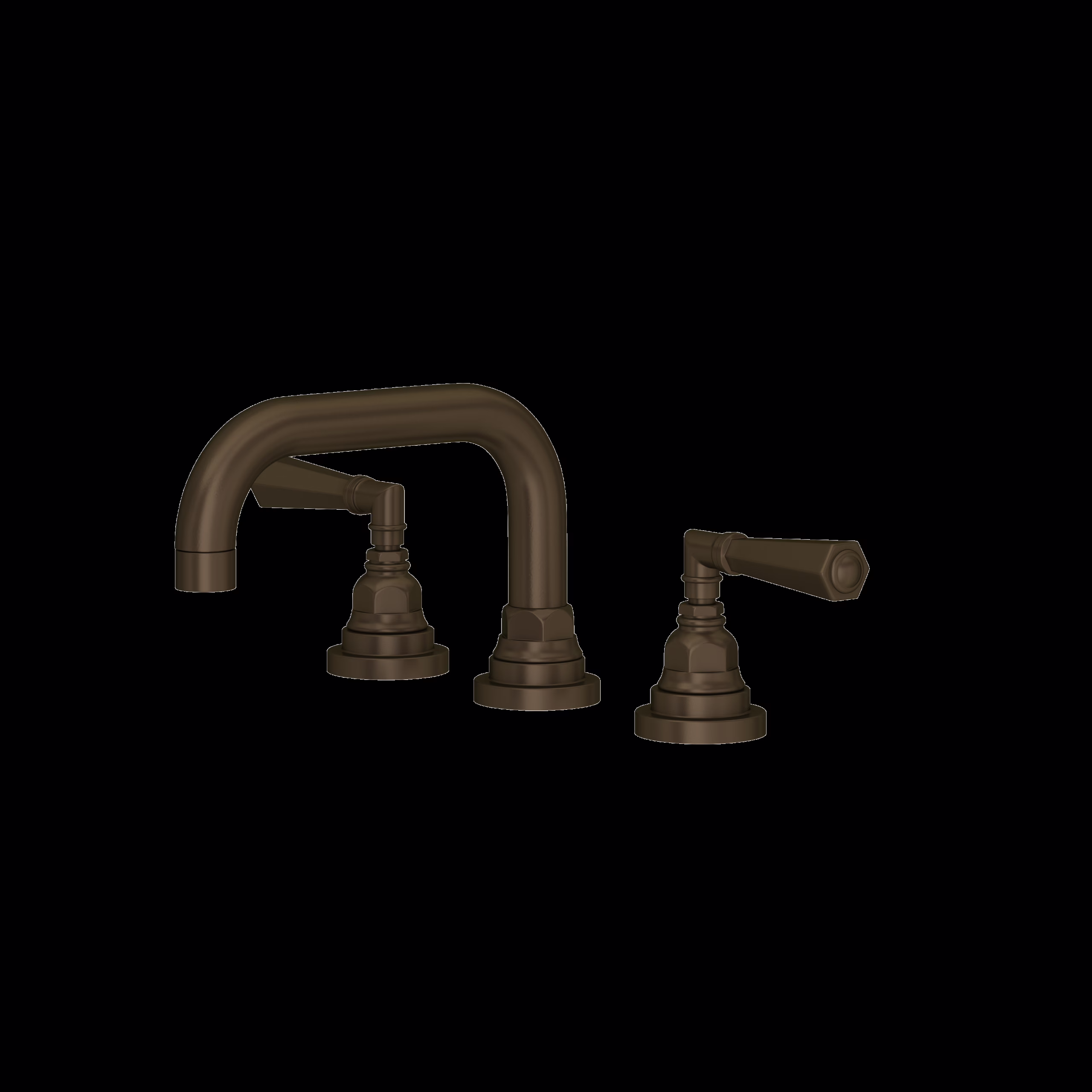 ROHL | Tuscan Brass San Giovanni™ Widespread Lavatory Faucet With U-Spout