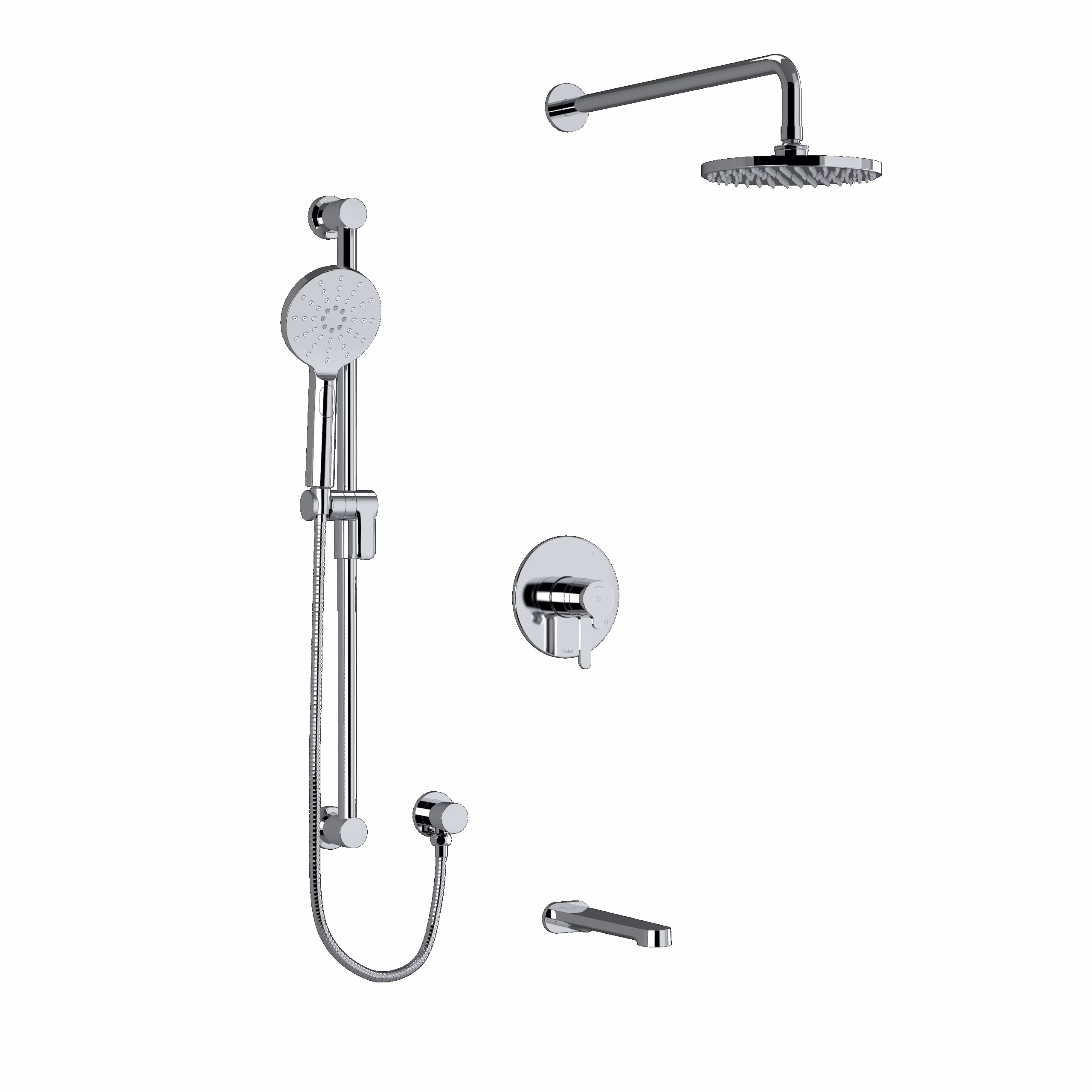 RIOBEL | Chrome Shower Kit 1345 Trim