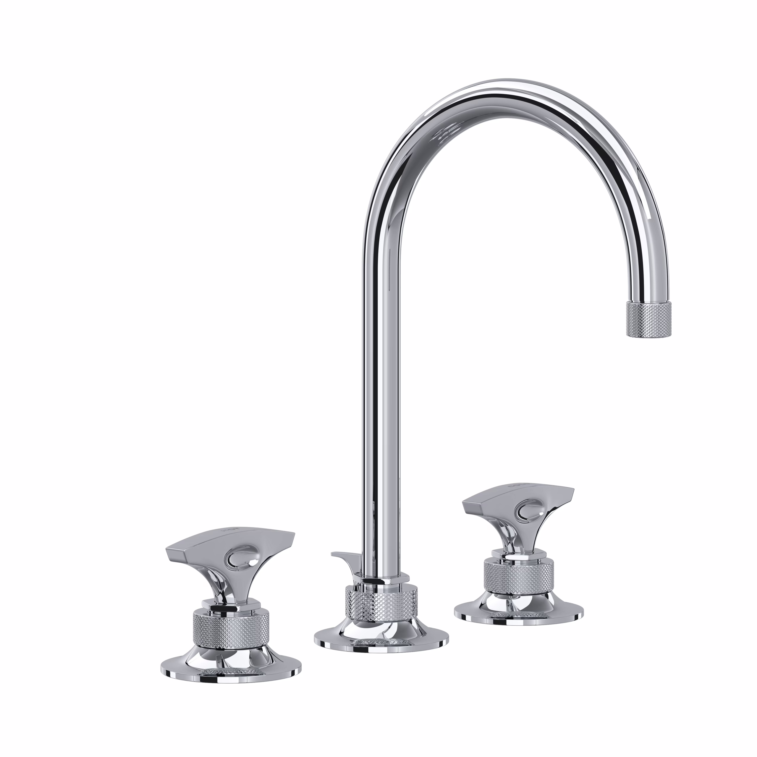 ROHL | Polished Chrome Graceline® Widespread Lavatory Faucet With C-Spout