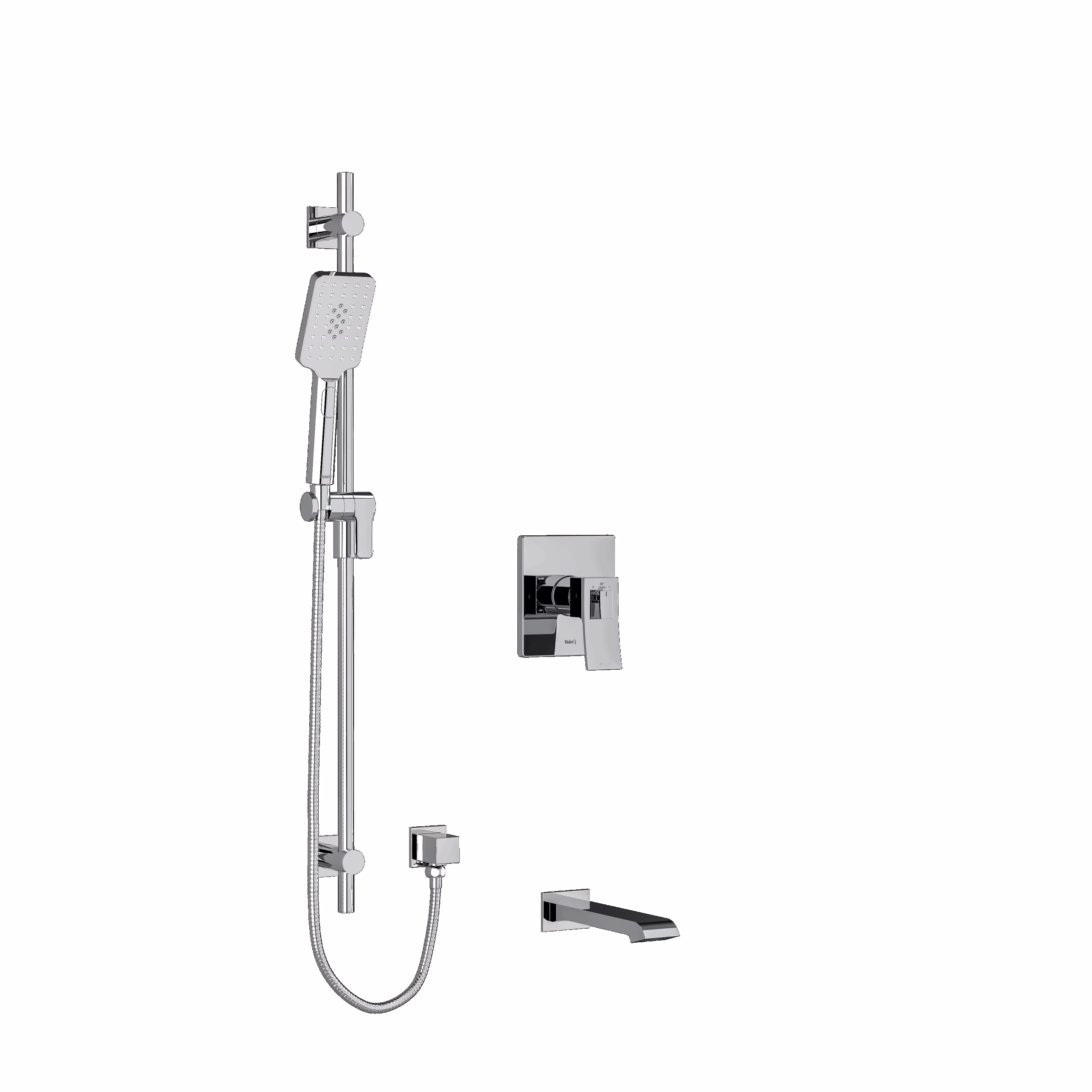 RIOBEL | Chrome Shower Kit 1244 Trim