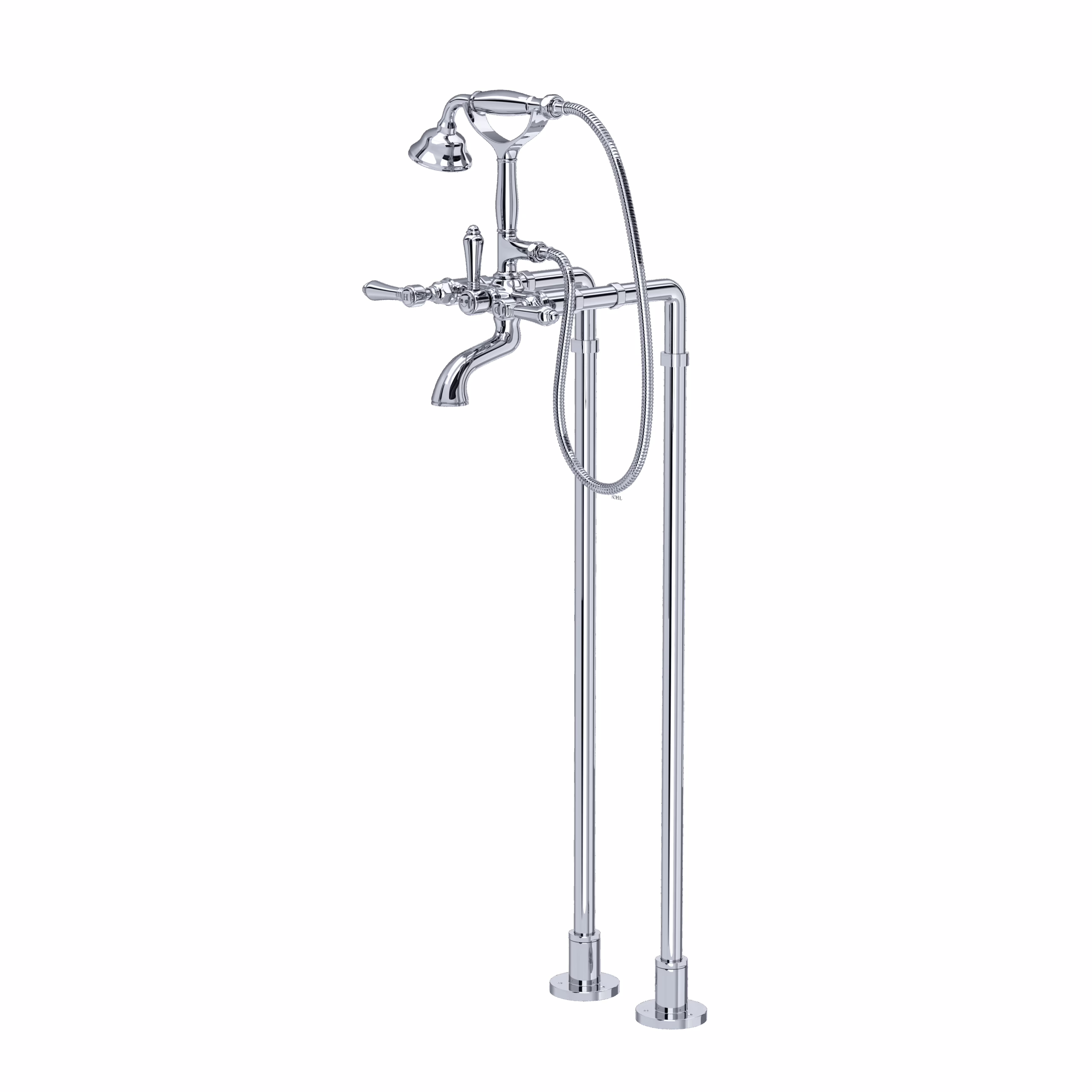 ROHL | Polished Chrome Floor Mount Tub Filler