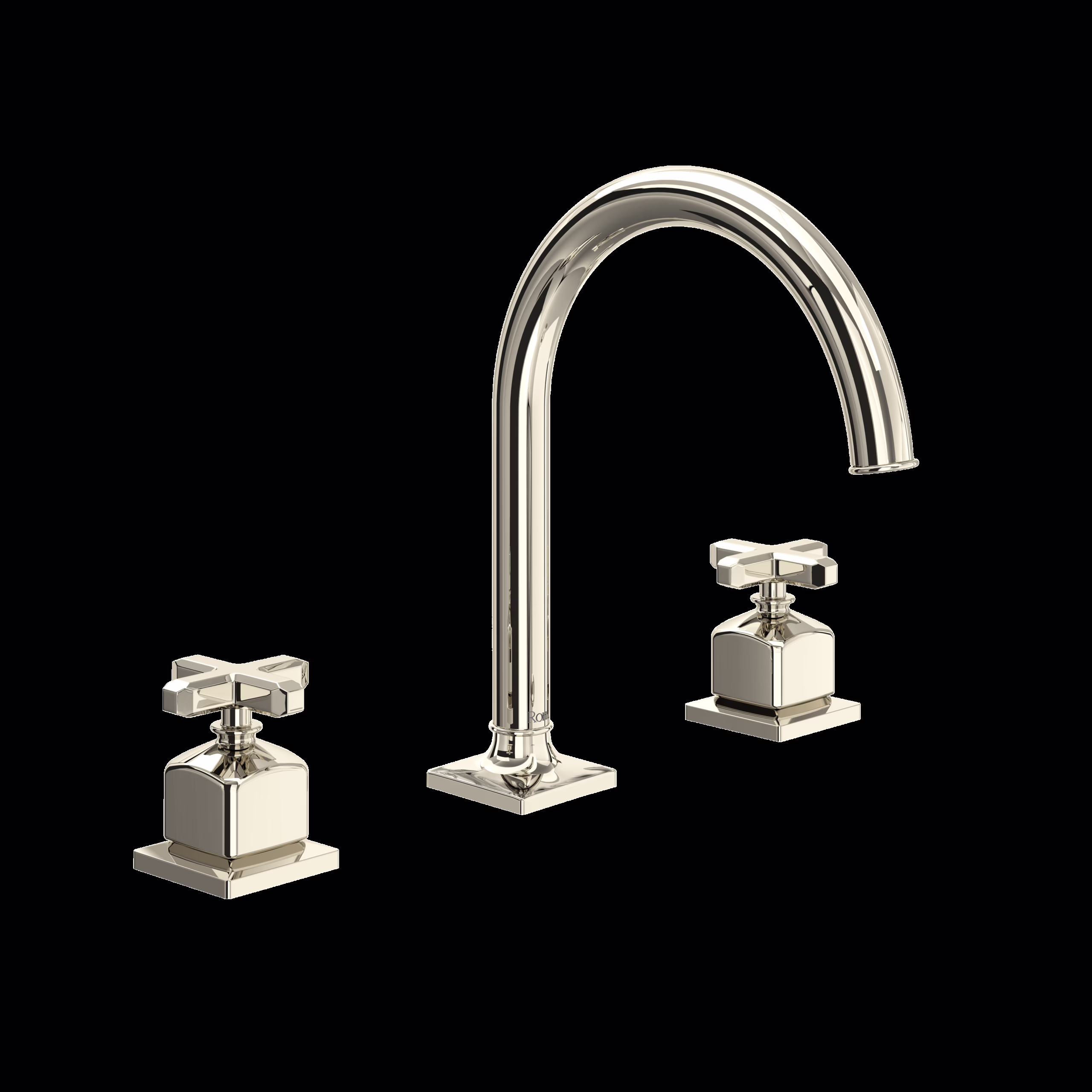 ROHL | Polished Nickel Apothecary™ Widespread Lavatory Faucet With C-Spout