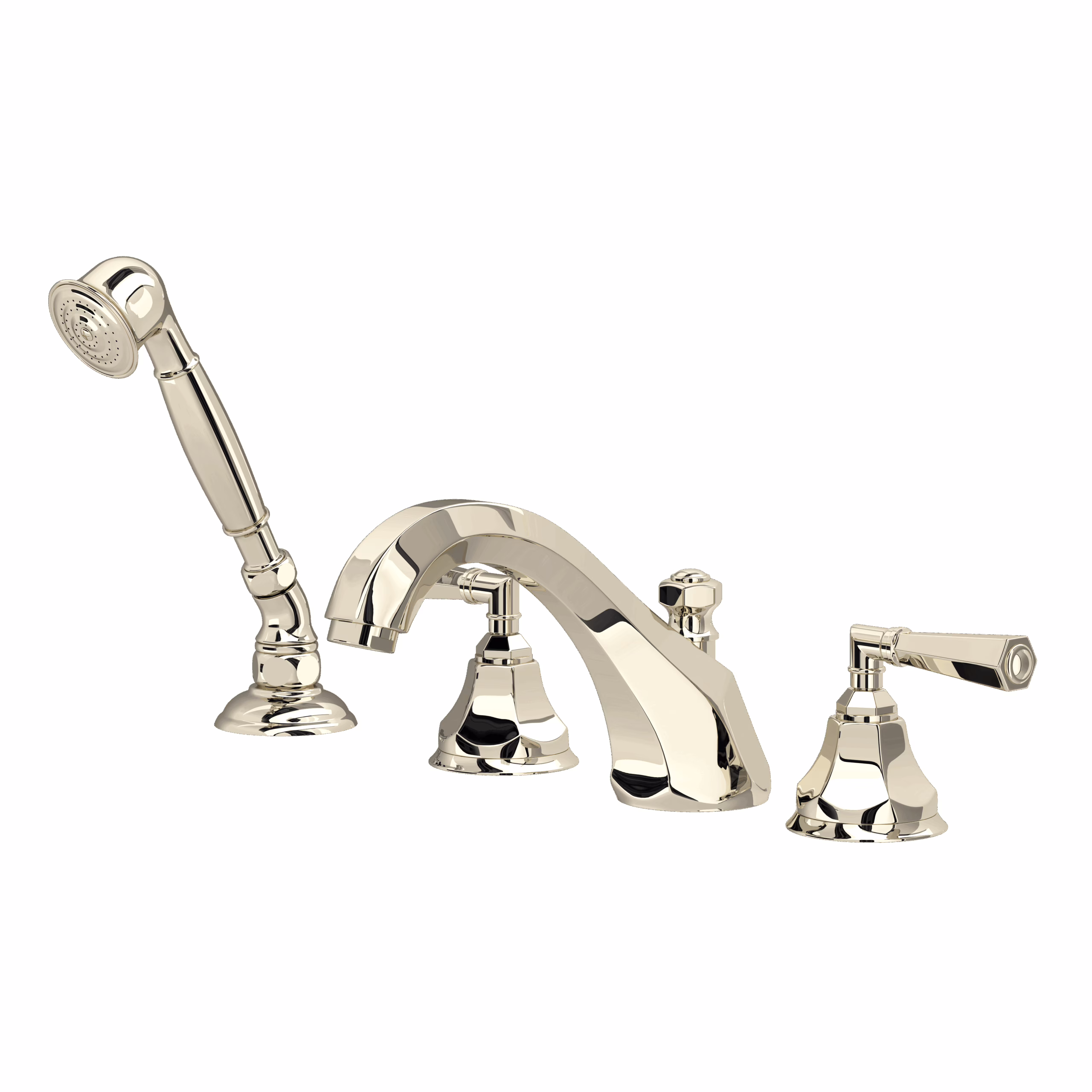 ROHL | Polished Nickel Palladian® 4-Hole Deck Mount Tub Filler