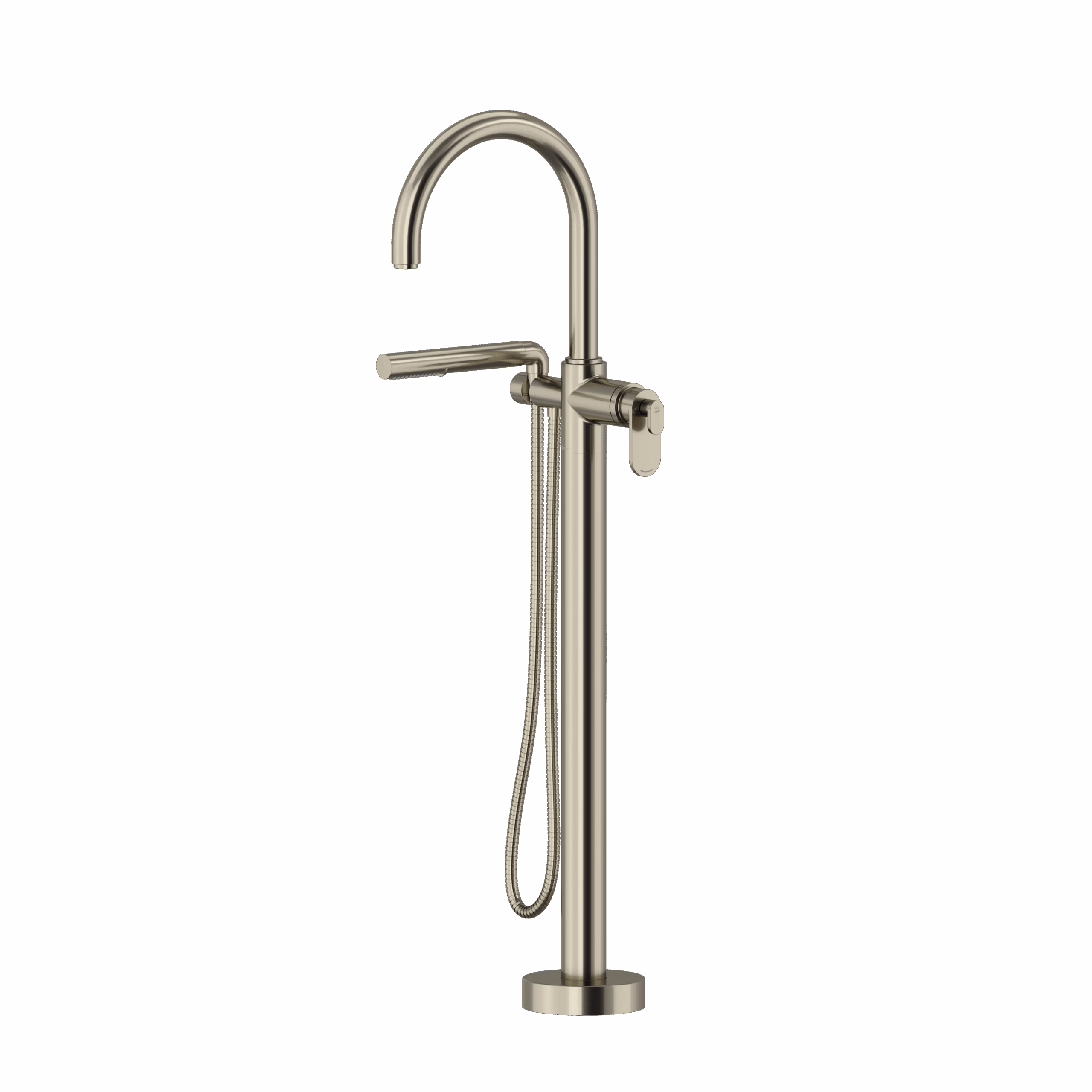 RIOBEL | Brushed Nickel Arca™ Thermostatic Single  Hole Floor Mount Tub Filler Trim