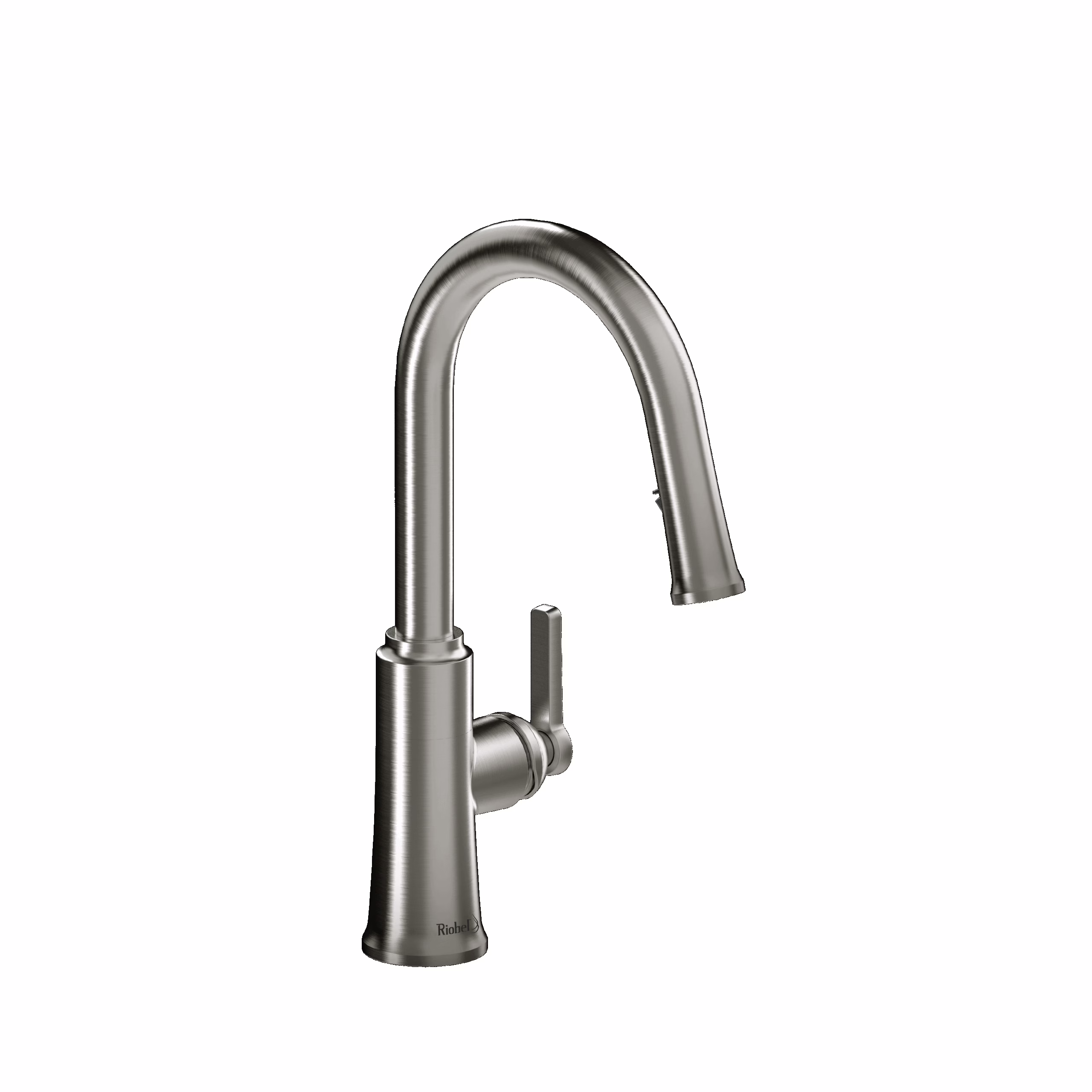 RIOBEL | Stainless Steel Trattoria™ Pull-Down Kitchen Faucet With C-Spout