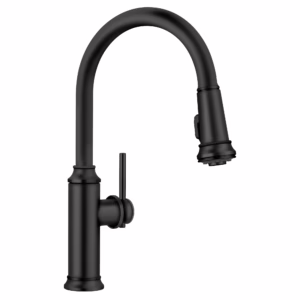 Empressa High Arc Pull-Down Dual-Spray Kitchen Faucet - Matte Black