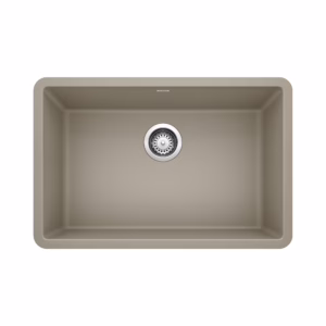 Precis SILGRANIT 27" Single Bowl Undermount Kitchen Sink - Truffle