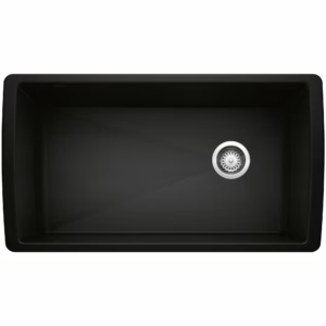 Diamond SILGRANIT 33" Super Single Undermount Kitchen Sink - Coal Black