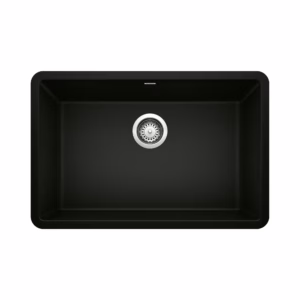 Precis SILGRANIT 27" Single Bowl Undermount Kitchen Sink - Coal Black