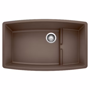 Performa Cascade SILGRANIT 32" Single Bowl Undermount Kitchen Sink with Colander - Café
