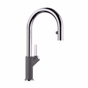Urbena Pull-Down Dual-Spray Kitchen Faucet - Chrome/Cinder