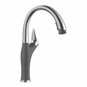 Artona Pull-Down Dual-Spray Kitchen Faucet - PVD Steel/Cinder