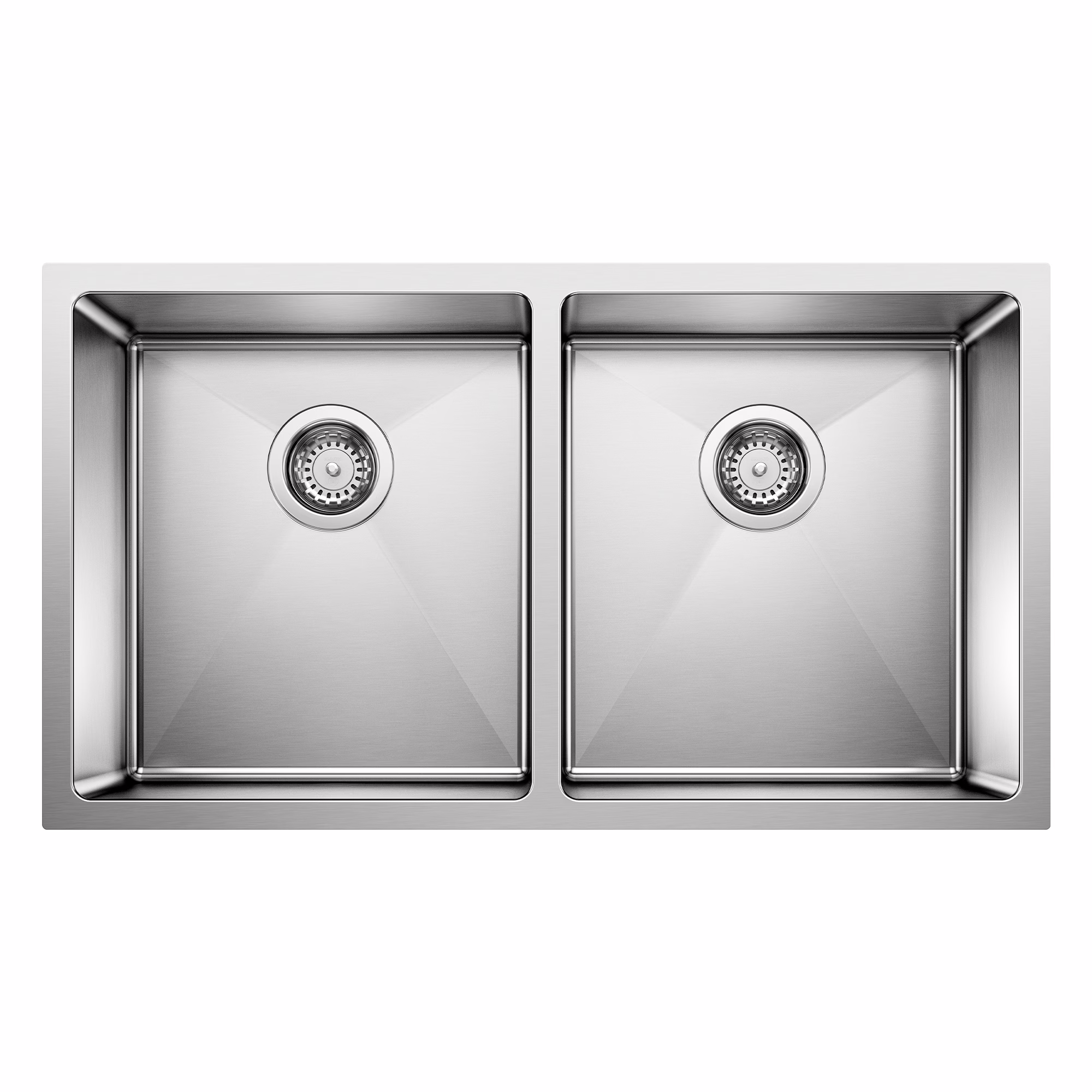 Quatrus R15 32" 50/50 Double Bowl Undermount Stainless Steel Kitchen Sink