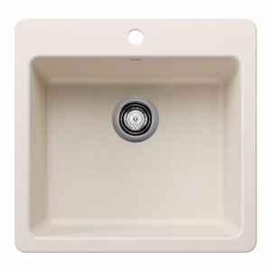 Liven SILGRANIT 21" Single Bowl Dual Mount Kitchen Sink - Soft White