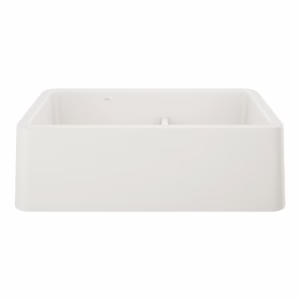 Ikon SILGRANIT 33" Double Bowl Apron-Front Farmhouse Sink with Low Divide - White