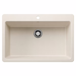 Liven SILGRANIT 33" Super Single Dual Mount Kitchen Sink - Soft White
